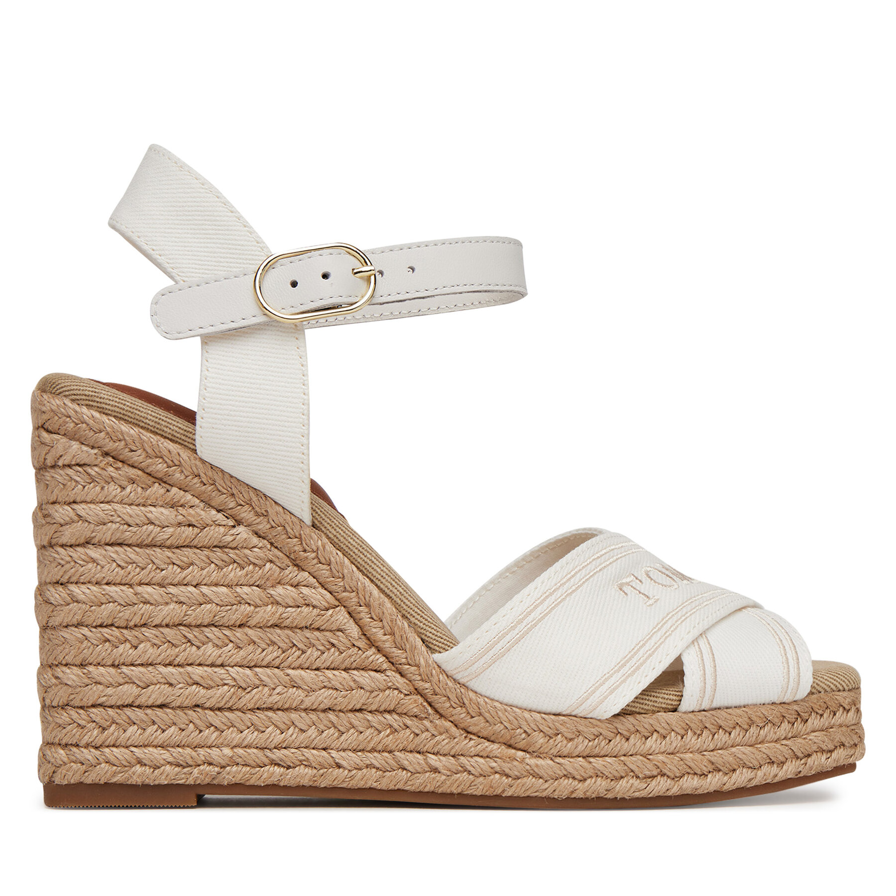 Espadrilles Tommy Hilfiger Tommy Hilfiger Espad High Wedge FW0FW08668 Écru