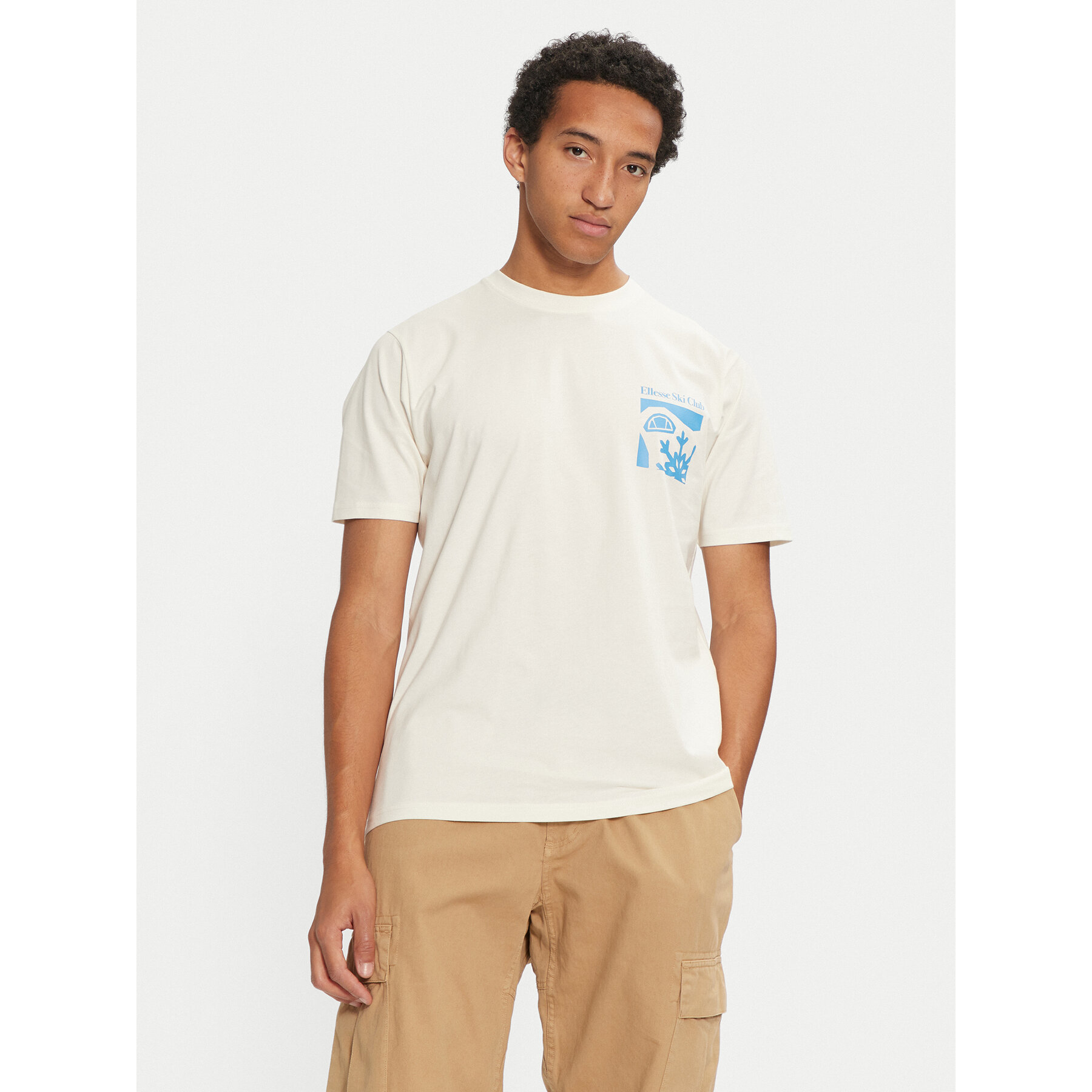 Ellesse T-Shirt Skisetta Tee SHX20961 Écru Regular Fit