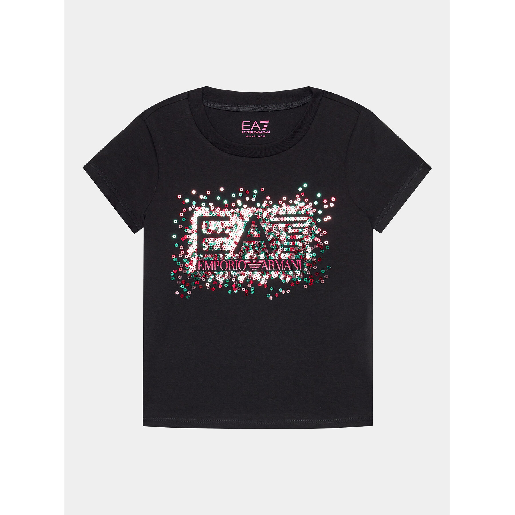 EA7 Emporio Armani T-Shirt 6RFT14 FJ2HZ 1200 Schwarz Regular Fit