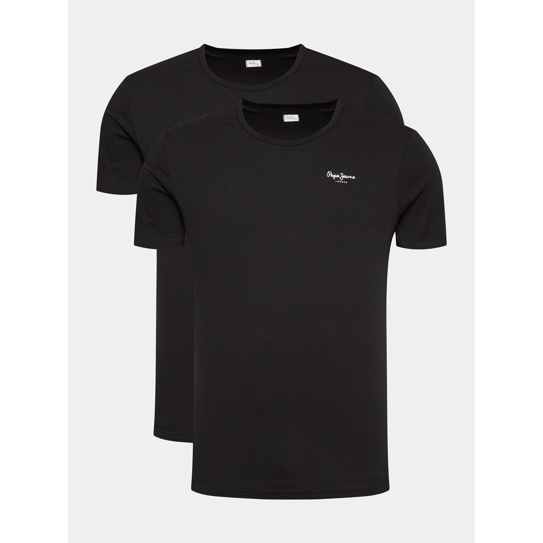 Pepe Jeans T-Shirt-Set Pepe Tshirt 2P PMU10976 Schwarz Regular Fit