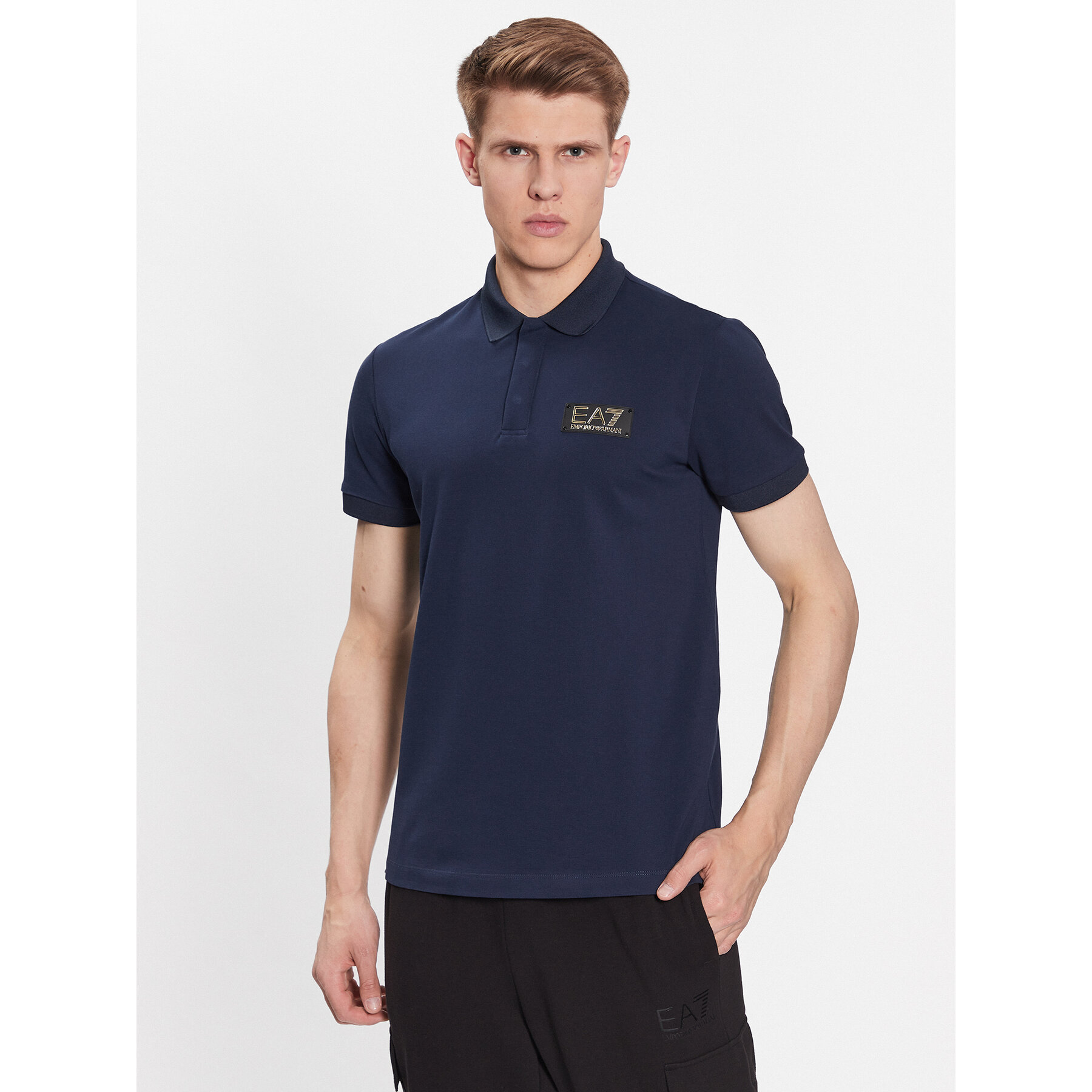 EA7 Emporio Armani Poloshirt 3RPF01 PJ5AZ 1554 Dunkelblau Regular Fit