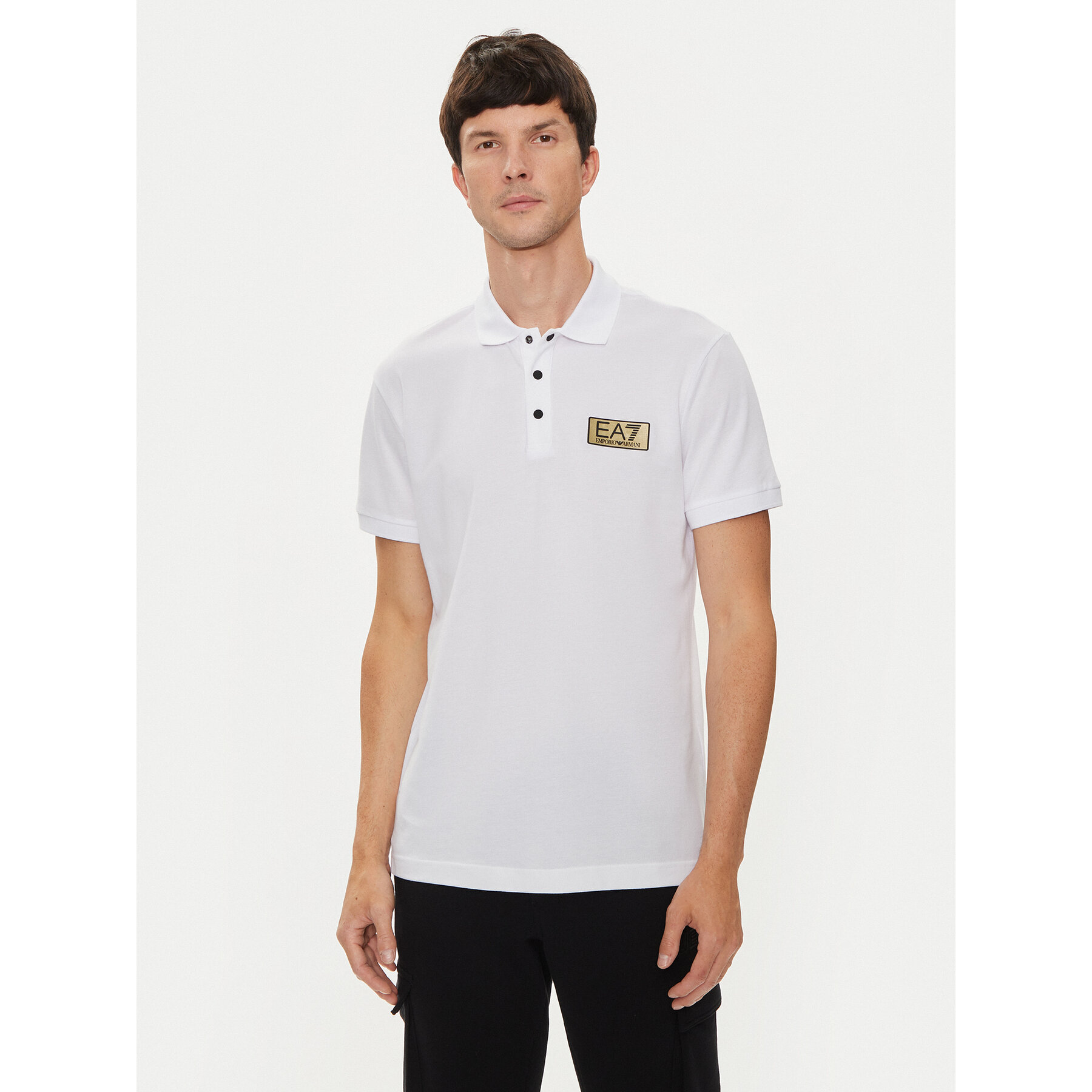 EA7 Emporio Armani Poloshirt 3DPF02 PJ5AZ 1100 Weiß Regular Fit