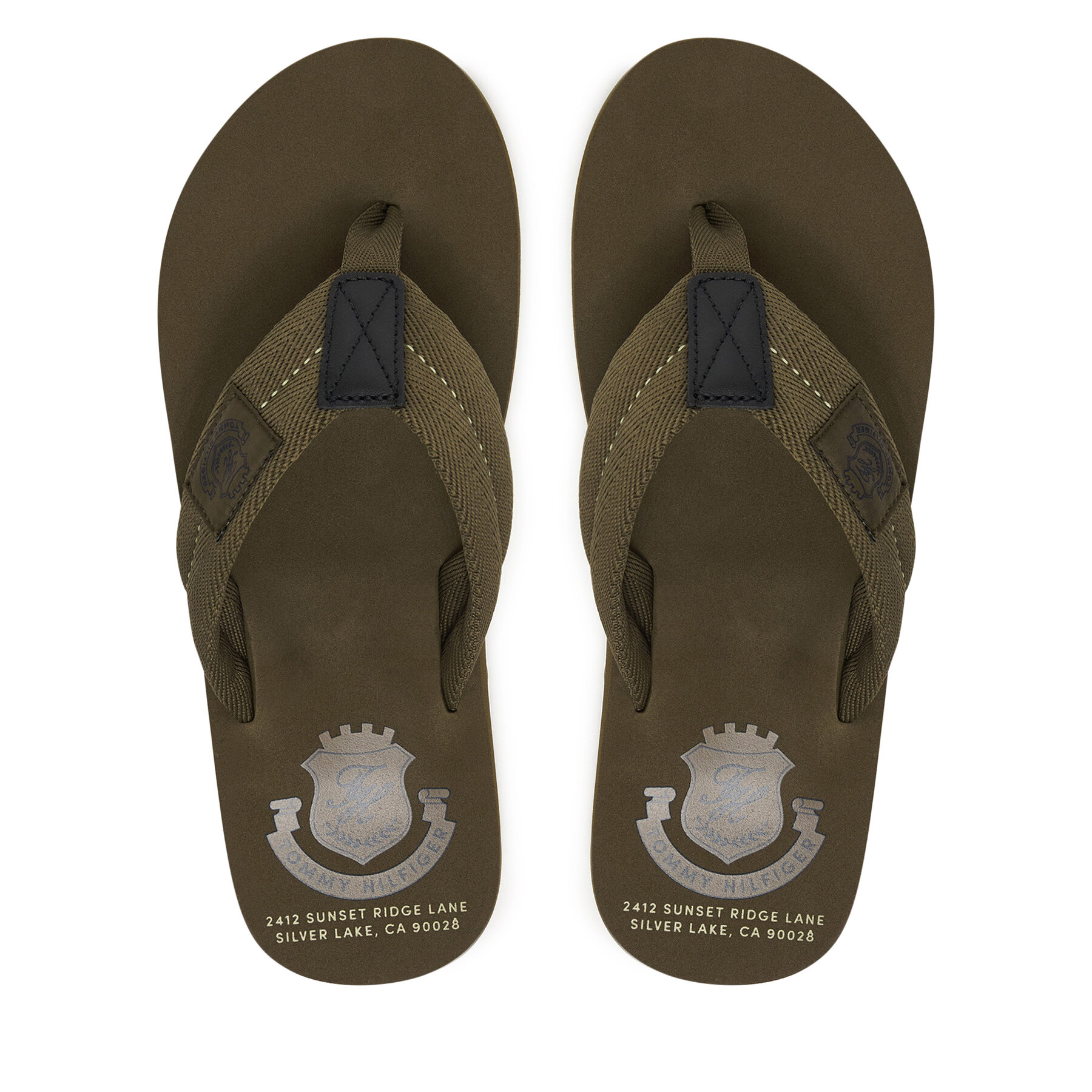 Zehentrenner Tommy Hilfiger Patch Hilfiger Beach Sandal FM0FM05804 Grün