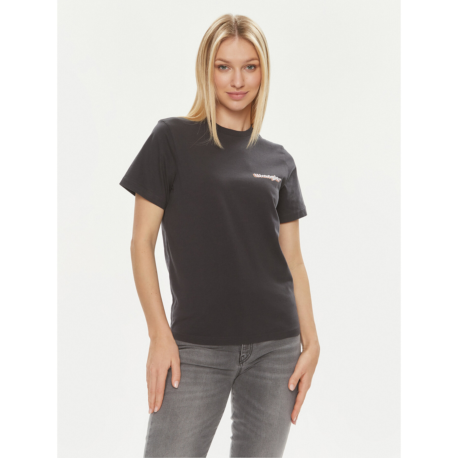 Wrangler T-Shirt 112350315 Schwarz Regular Fit