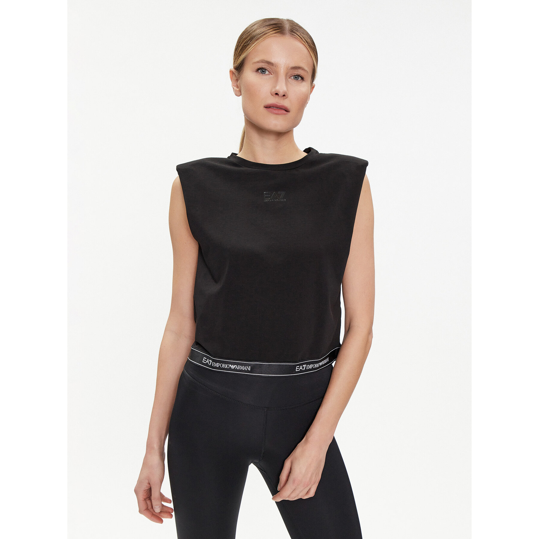 EA7 Emporio Armani T-Shirt 3DTT22 TJ6SZ 1200 Schwarz Regular Fit
