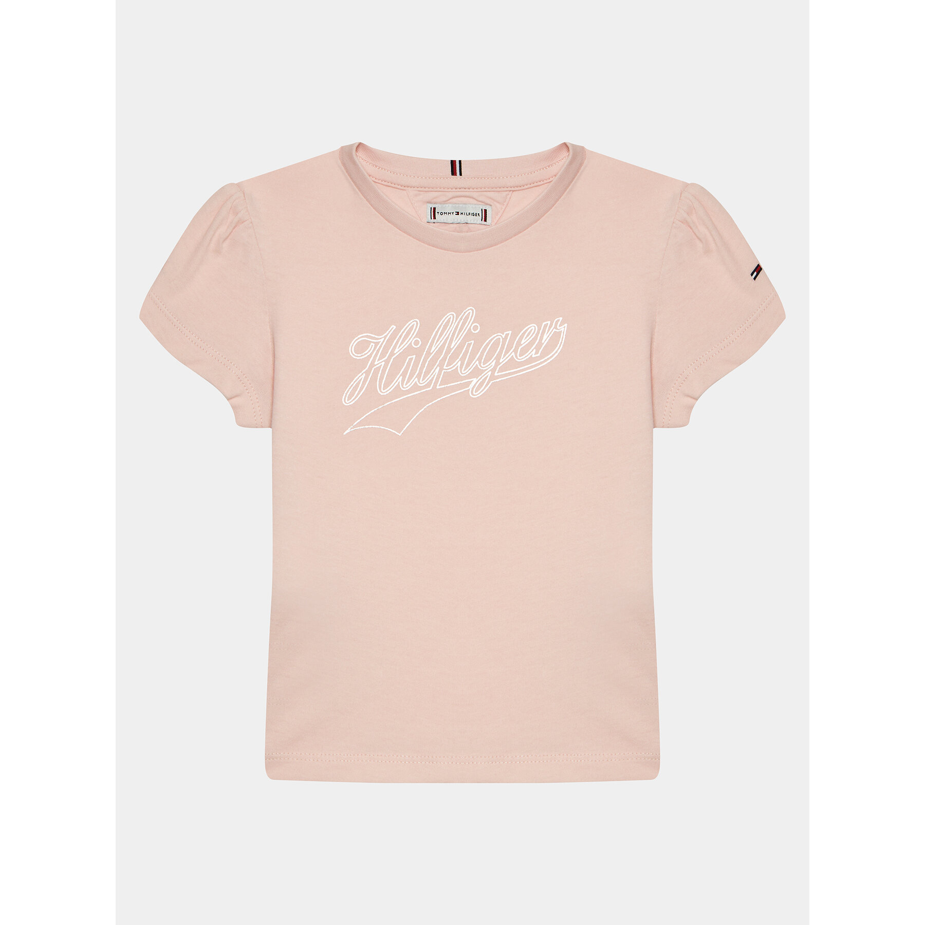 Tommy Hilfiger T-Shirt Hilfiger Script Tee S/S KG0KG07714 Rosa Regular Fit