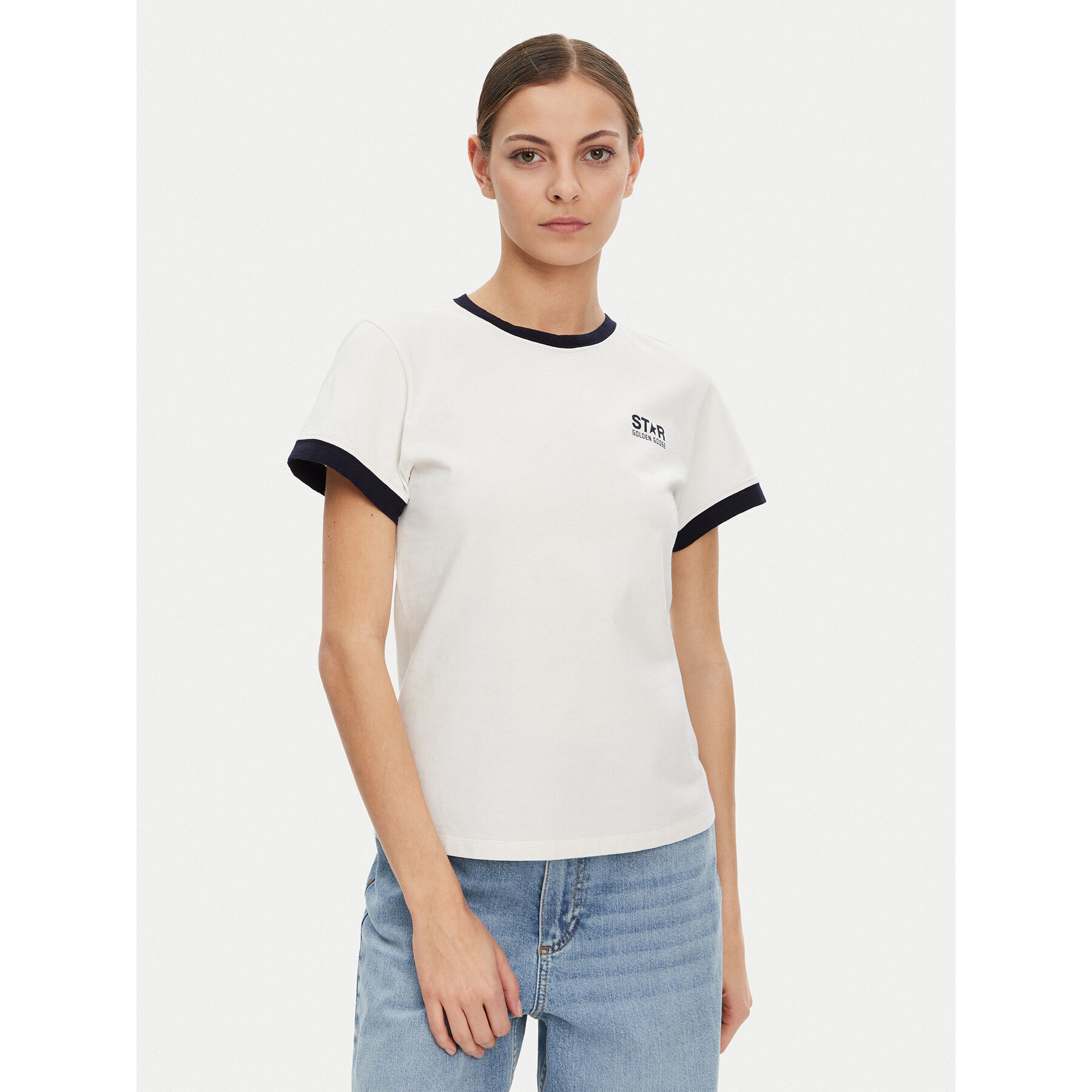 Golden Goose T-Shirt GWP01846.P001489.11782 Weiß Regular Fit