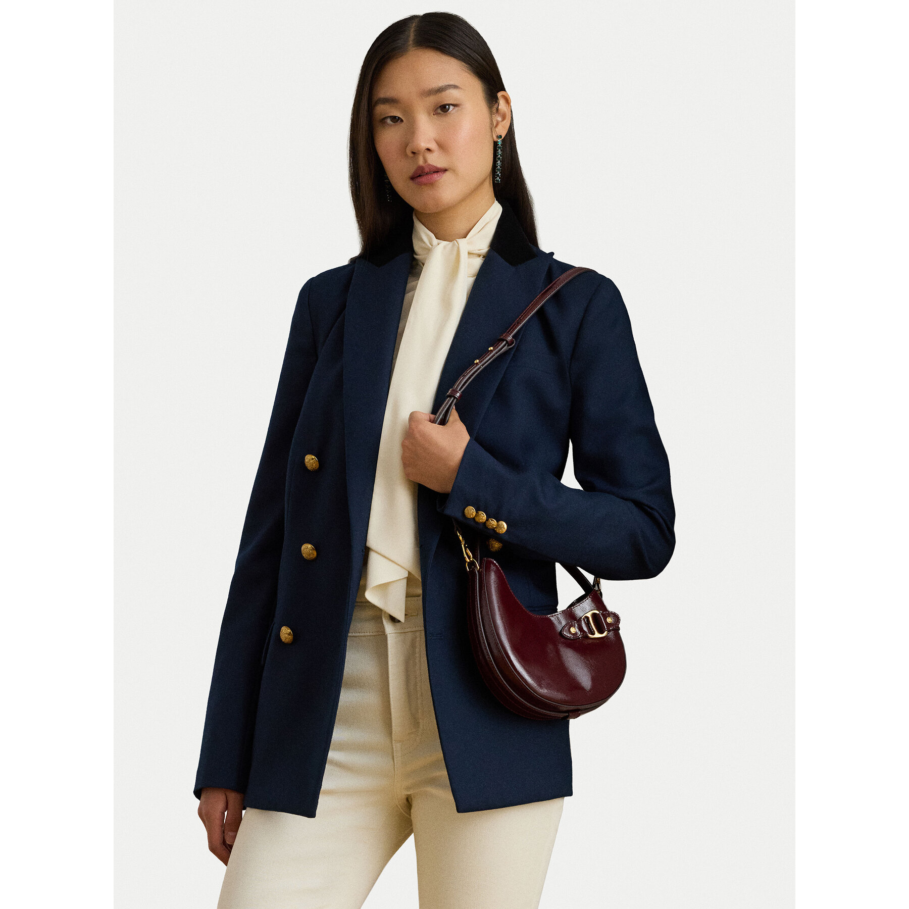 Handtasche LAUREN RALPH LAUREN 431P04070002 Dunkelrot