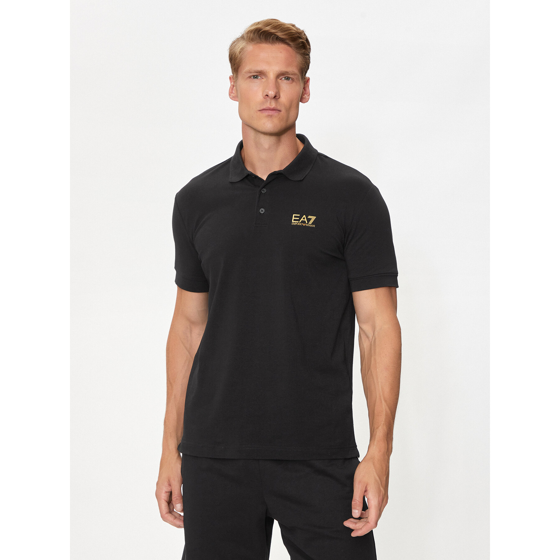 EA7 Emporio Armani Poloshirt 8NPF14 PJVQZ 0208 Schwarz Regular Fit