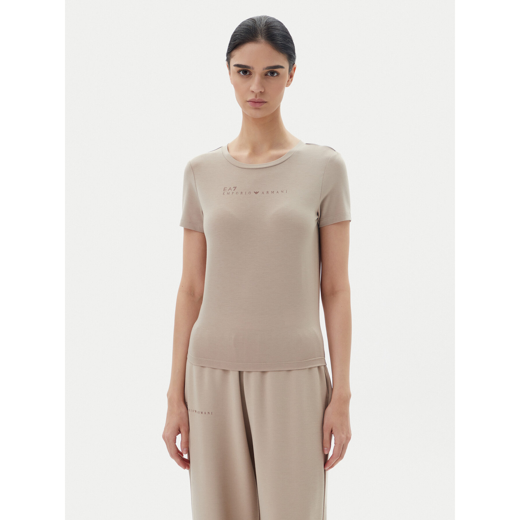 EA7 Emporio Armani T-Shirt 7W000274 AF12945 U6155 Beige Slim Fit