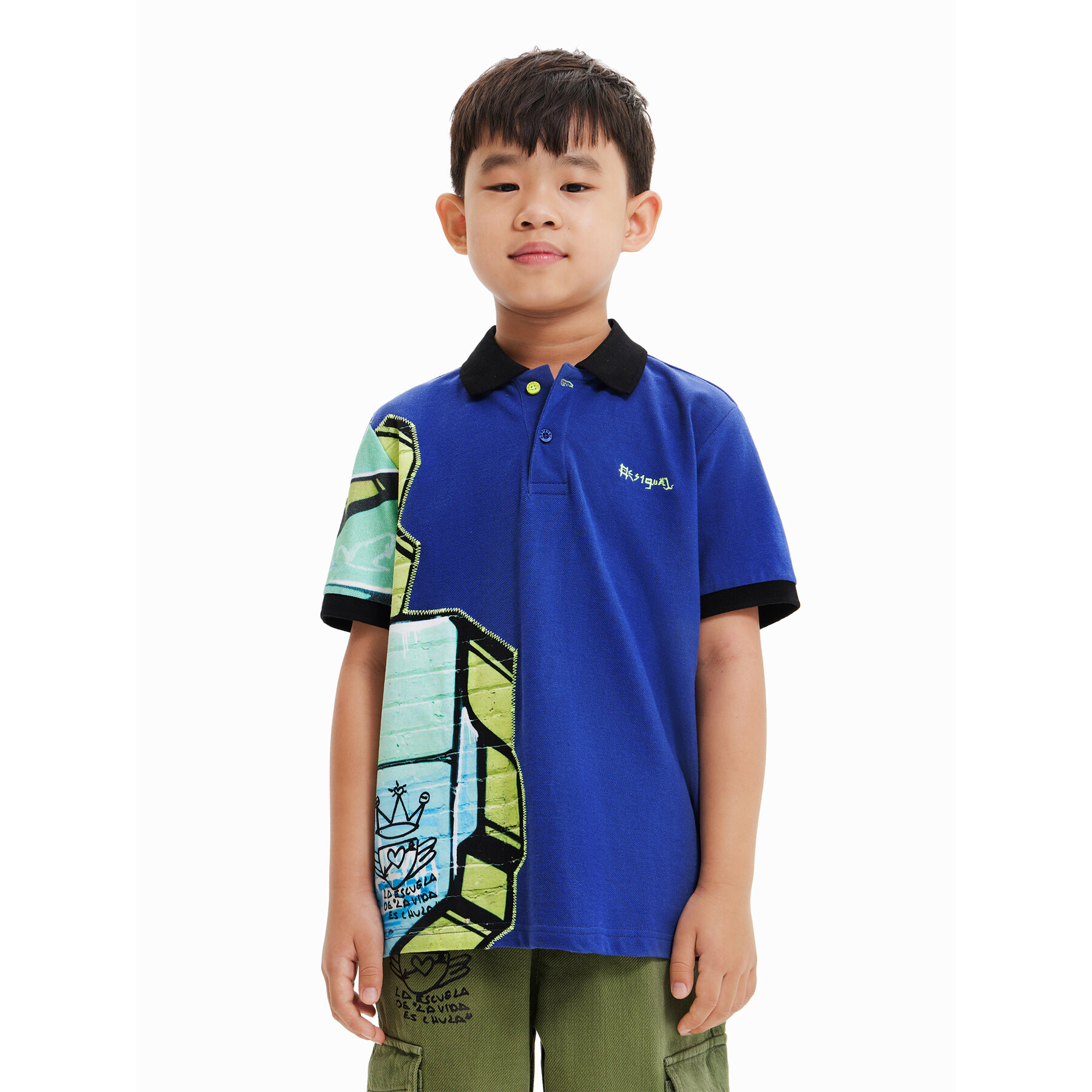 Desigual Poloshirt 23SBLK02 Dunkelblau Regular Fit