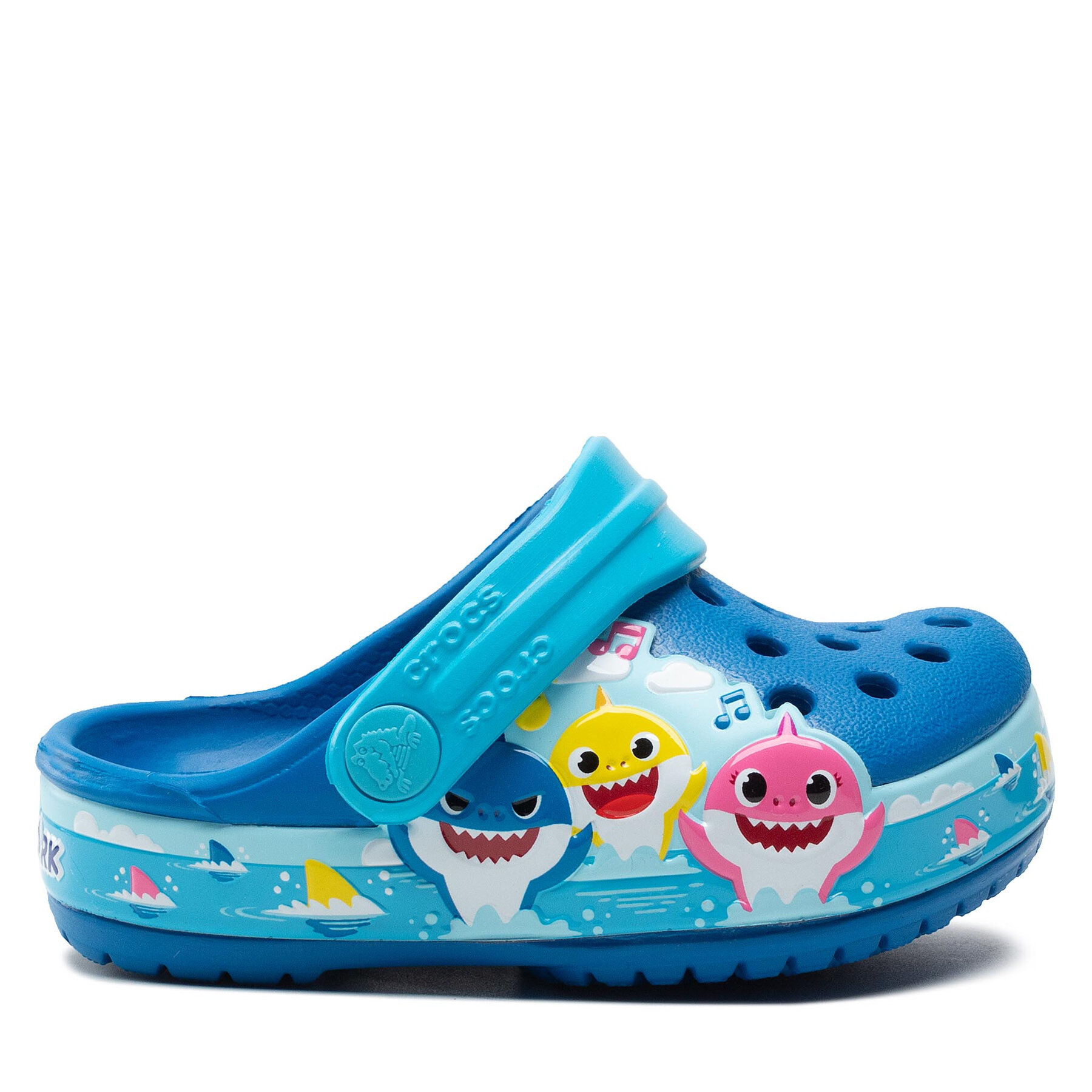 Pantoletten Crocs Crocsflbaby Shark Band Clog T 207066 Blau