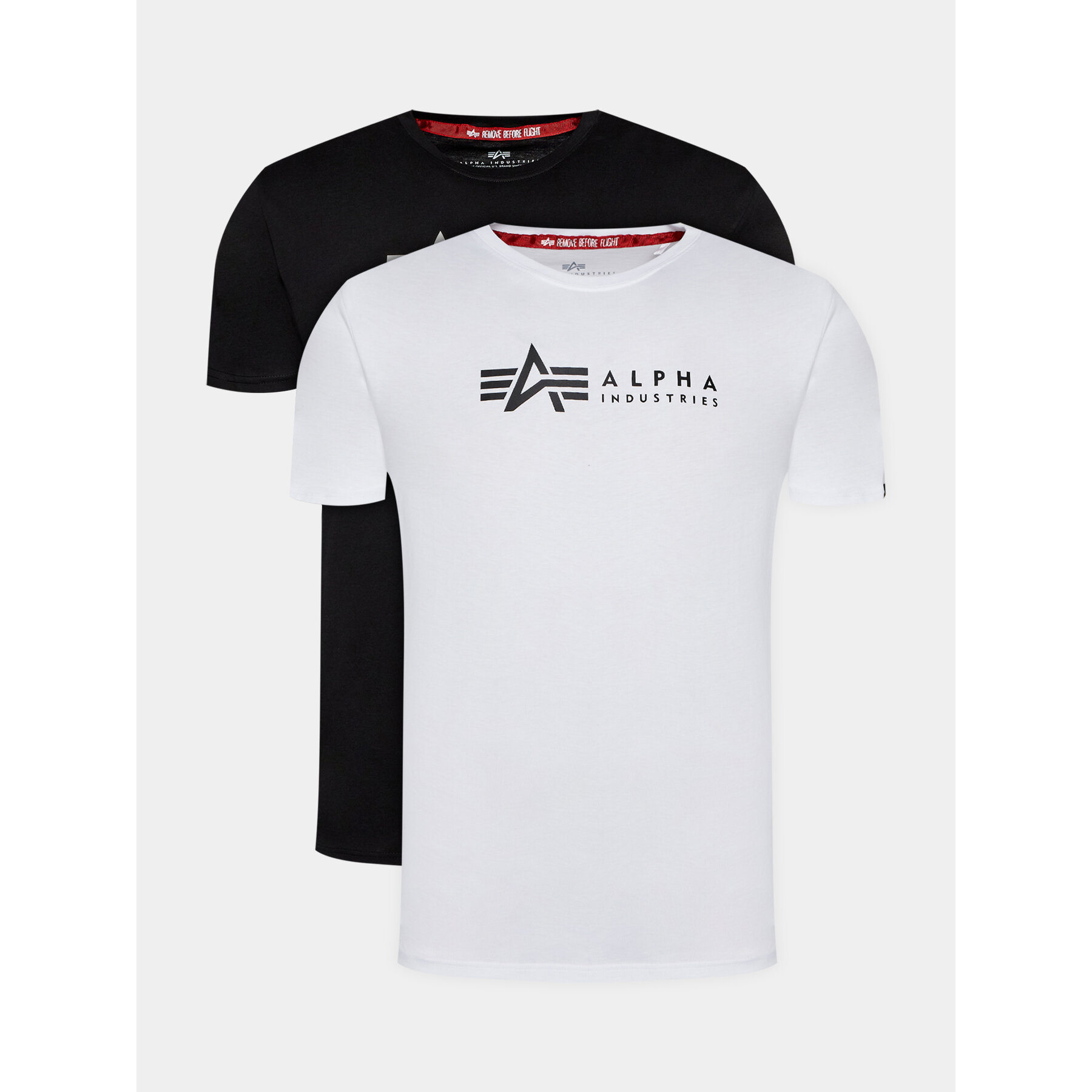 Alpha Industries T-Shirt-Set Alpha Label T 118534 Schwarz Regular Fit