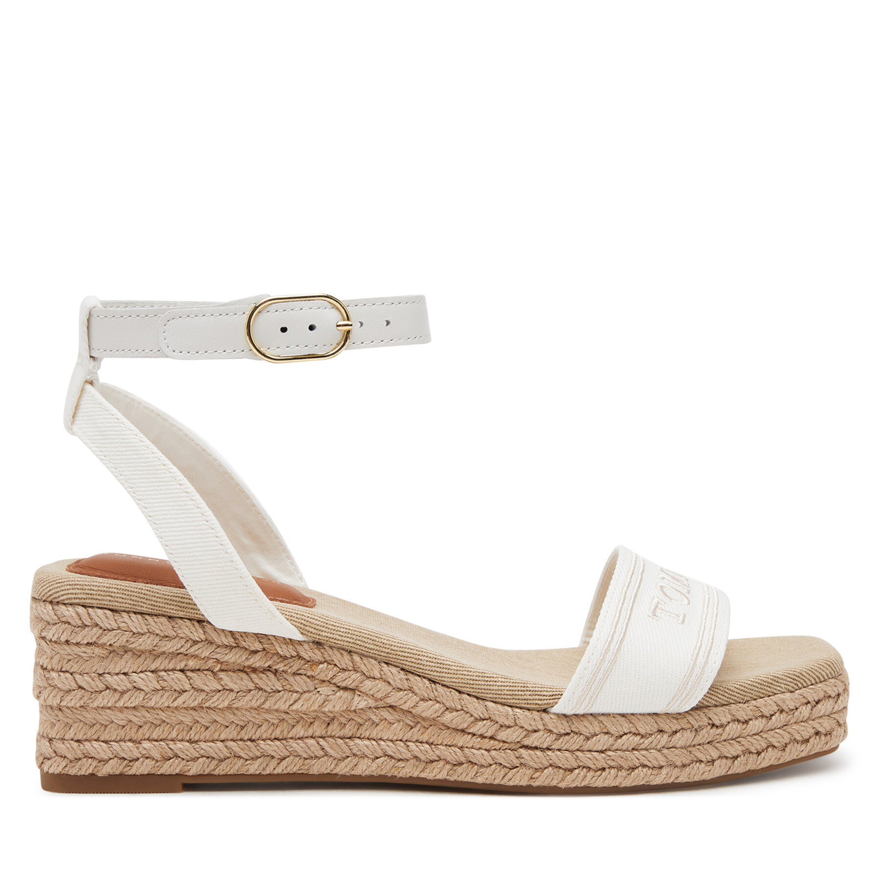 Espadrilles Tommy Hilfiger Tommy Hilfiger Espad Mid Wedge FW0FW08805 Écru