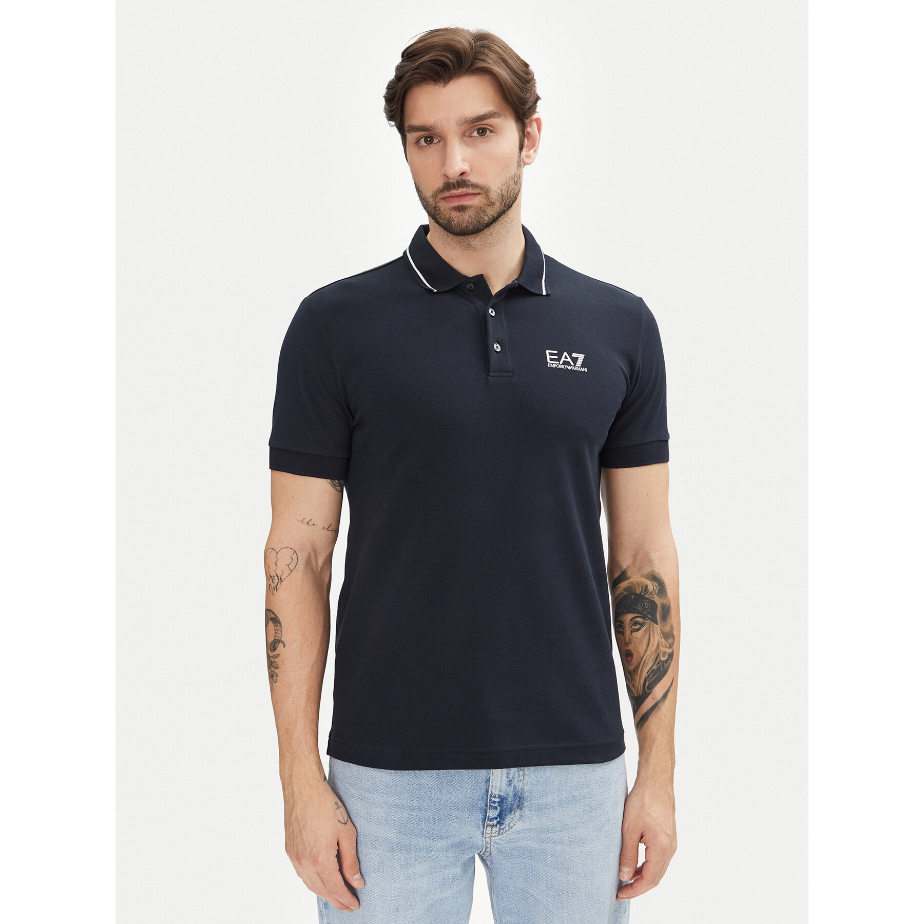 EA7 Emporio Armani Poloshirt 8NPF16 PJVUZ 1562 Dunkelblau Slim Fit