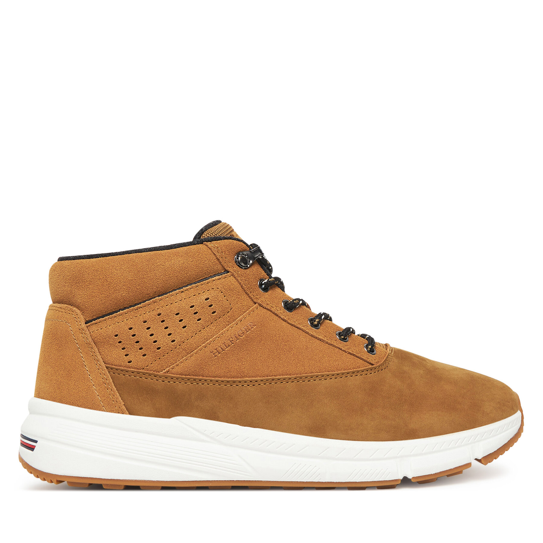 Schnürschuhe Tommy Hilfiger Hilfiger W Nbk Sde Hybrid Boot FM0FM05609 Braun