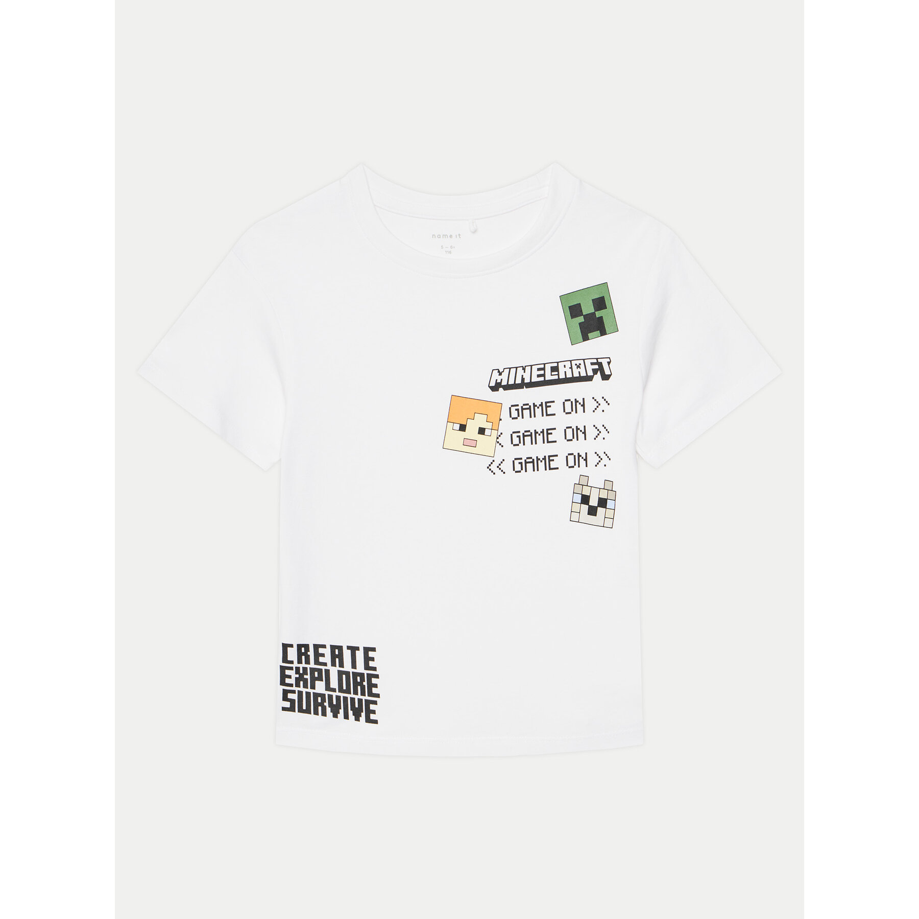 NAME IT T-Shirt Jafar MINECRAFT 13238538 Weiß Regular Fit