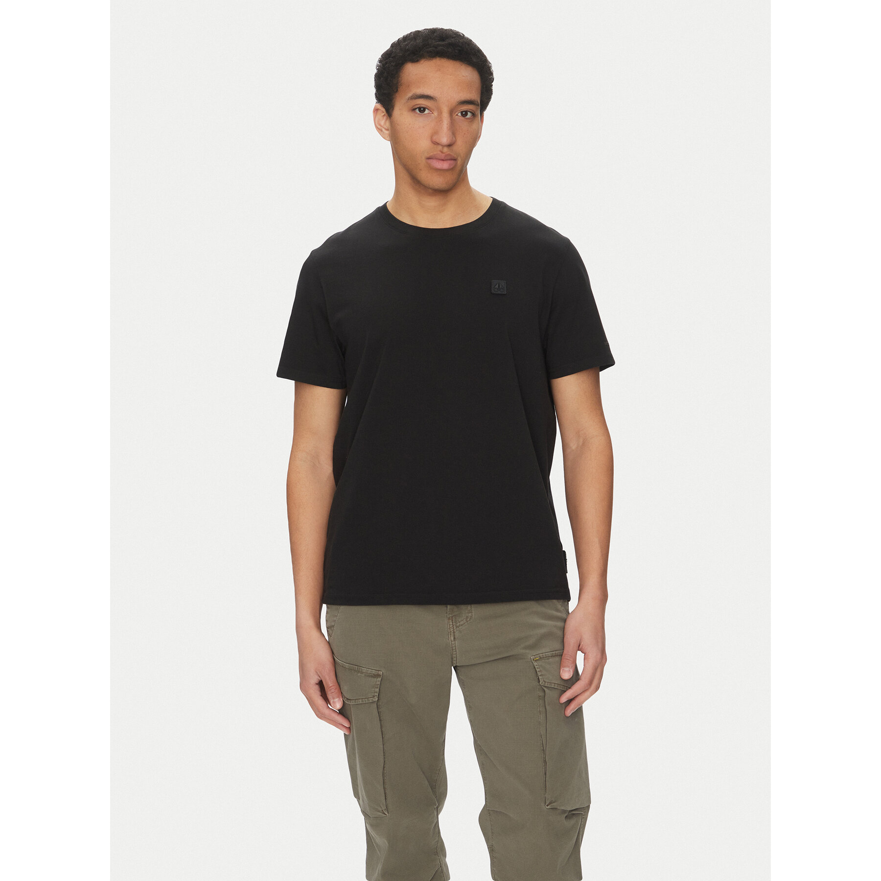 Moose Knuckles T-Shirt Duluth M15MT759 Schwarz Regular Fit