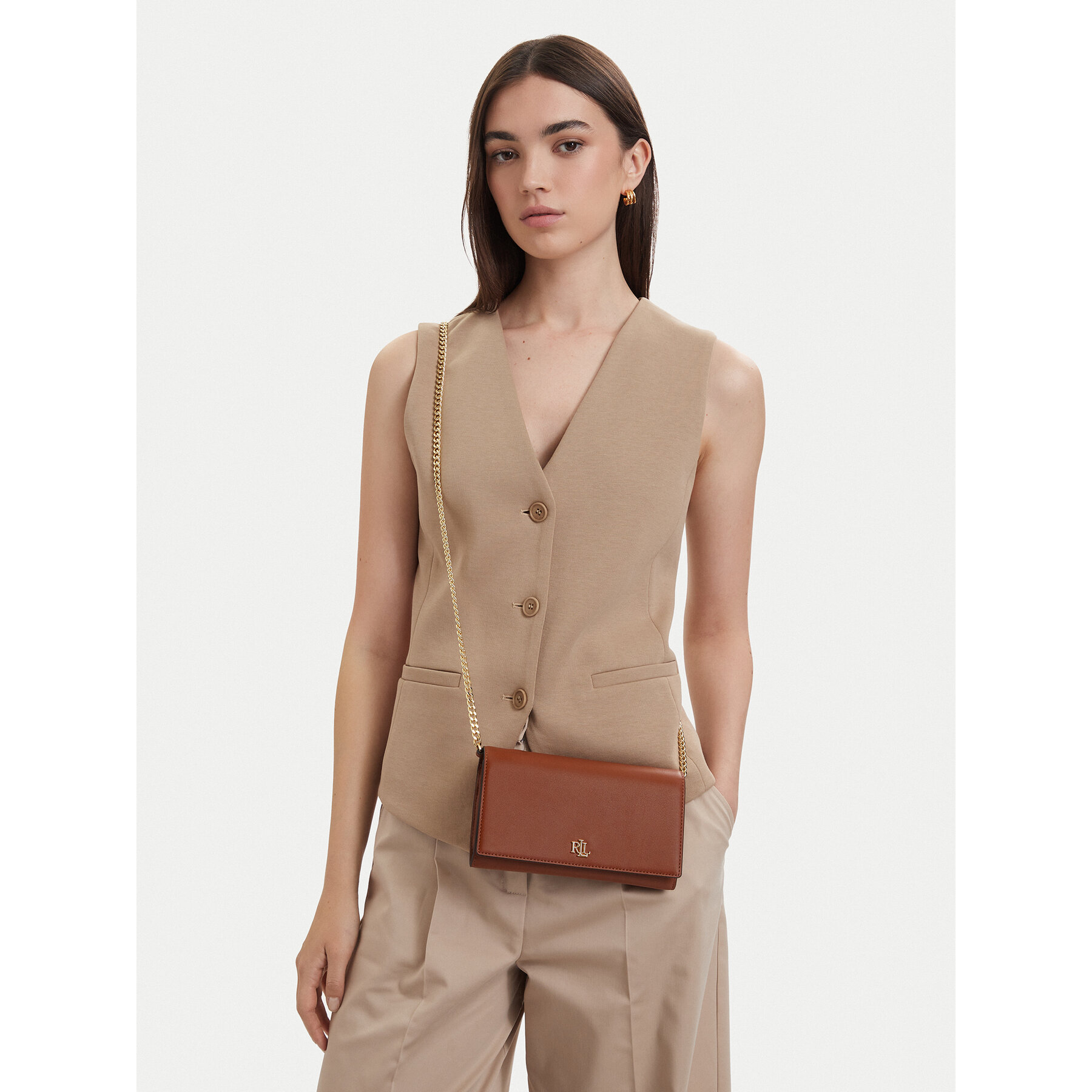 Handtasche LAUREN RALPH LAUREN 432980206002 Braun