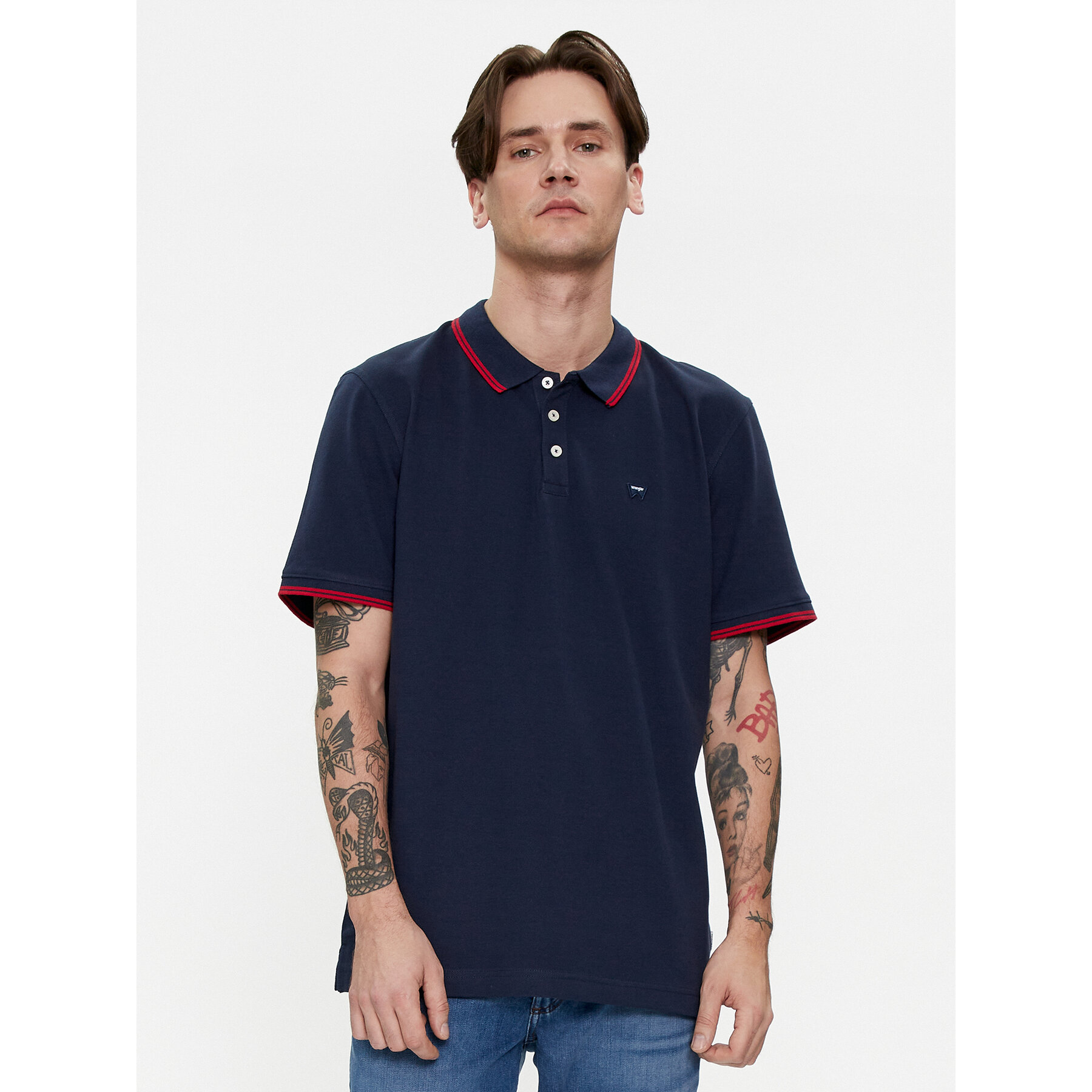 Wrangler Poloshirt 112350403 Dunkelblau Regular Fit