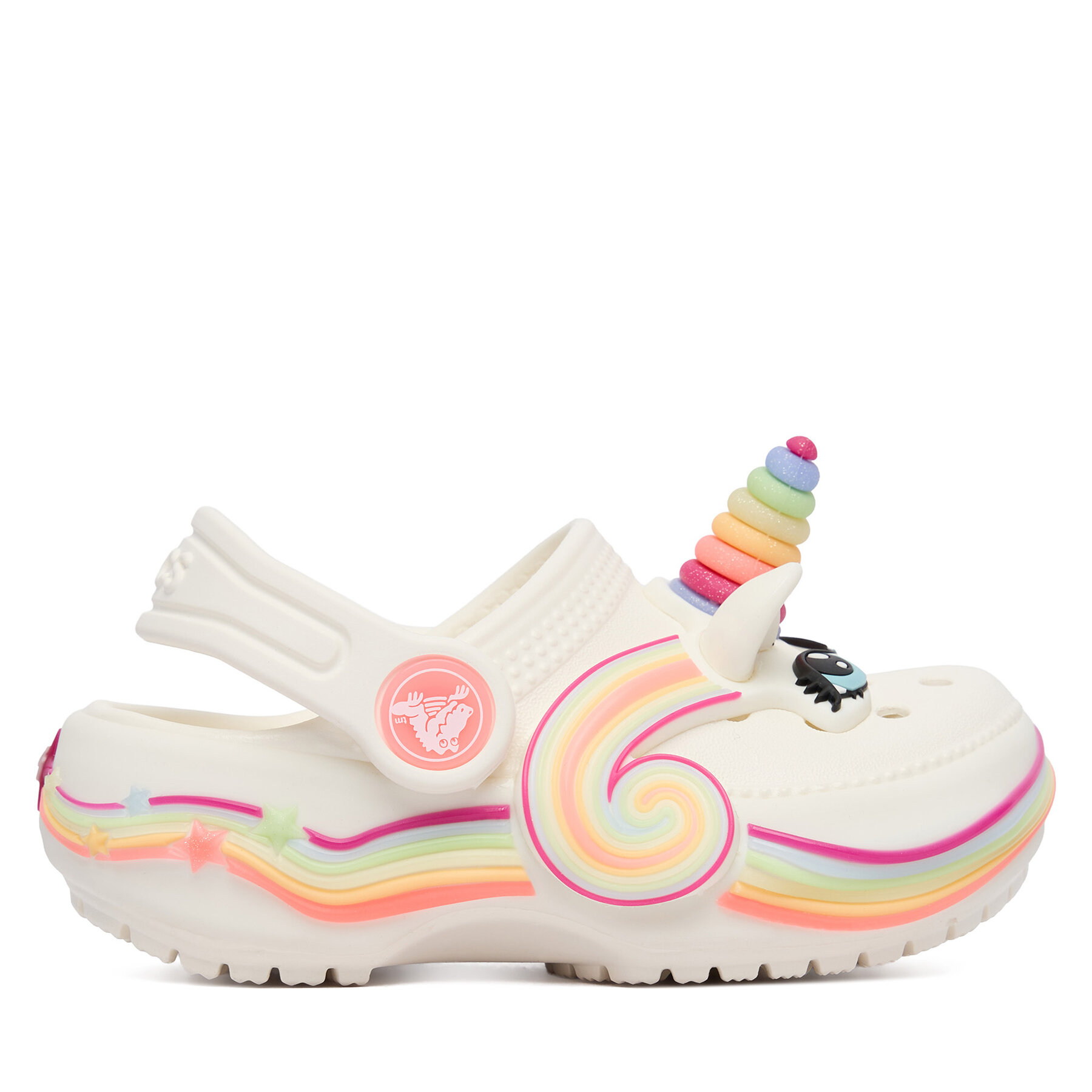 Pantoletten Crocs Toddler Crocs Iam Unicorn Lights Classic Clog 212508 Weiß