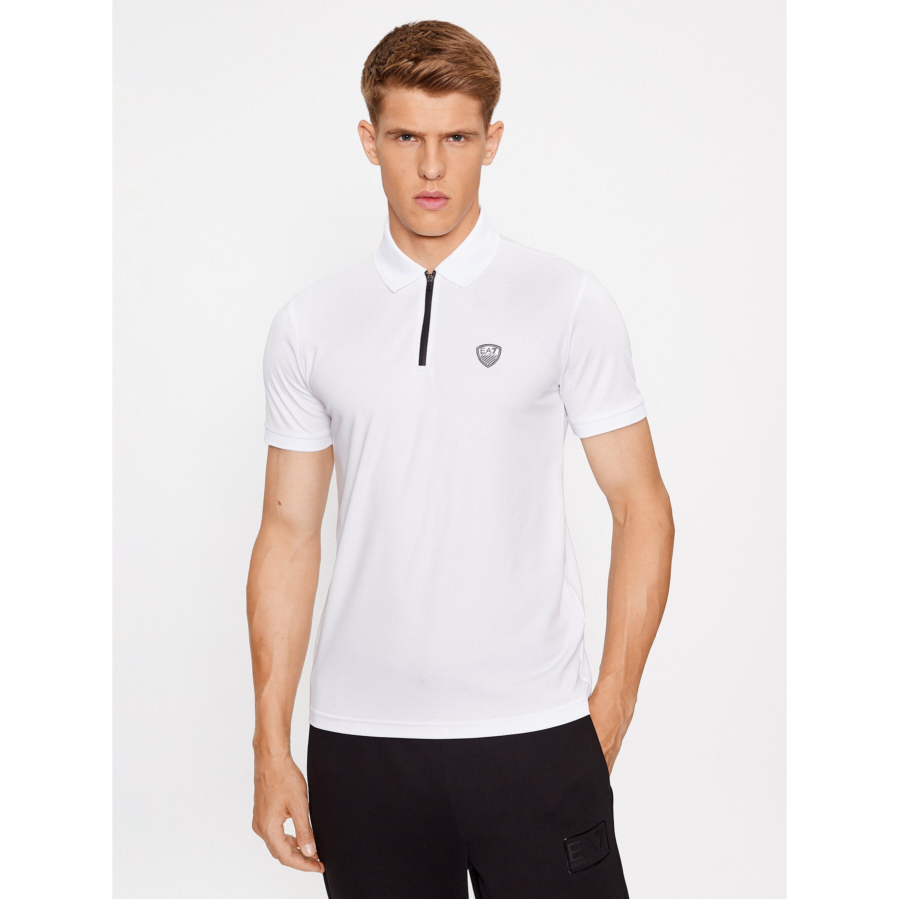 EA7 Emporio Armani Poloshirt 8NPF13 PJRGZ 1100 Weiß Regular Fit