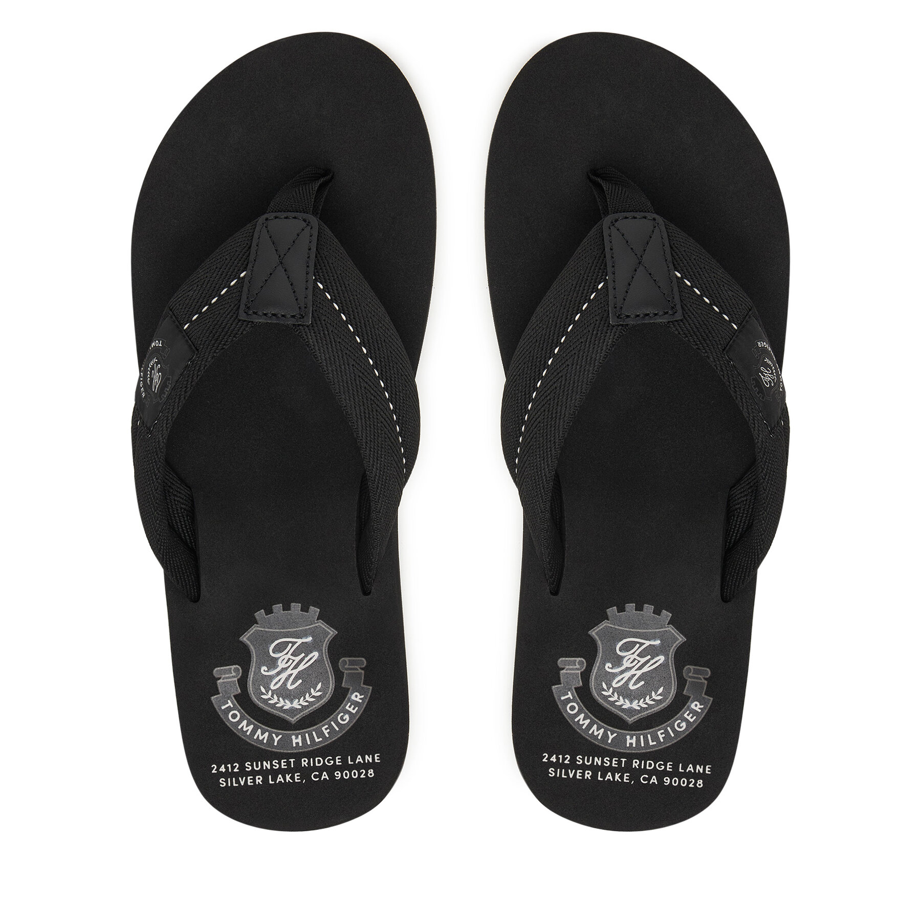 Zehentrenner Tommy Hilfiger Patch Hilfiger Beach Sandal FM0FM05804 Schwarz