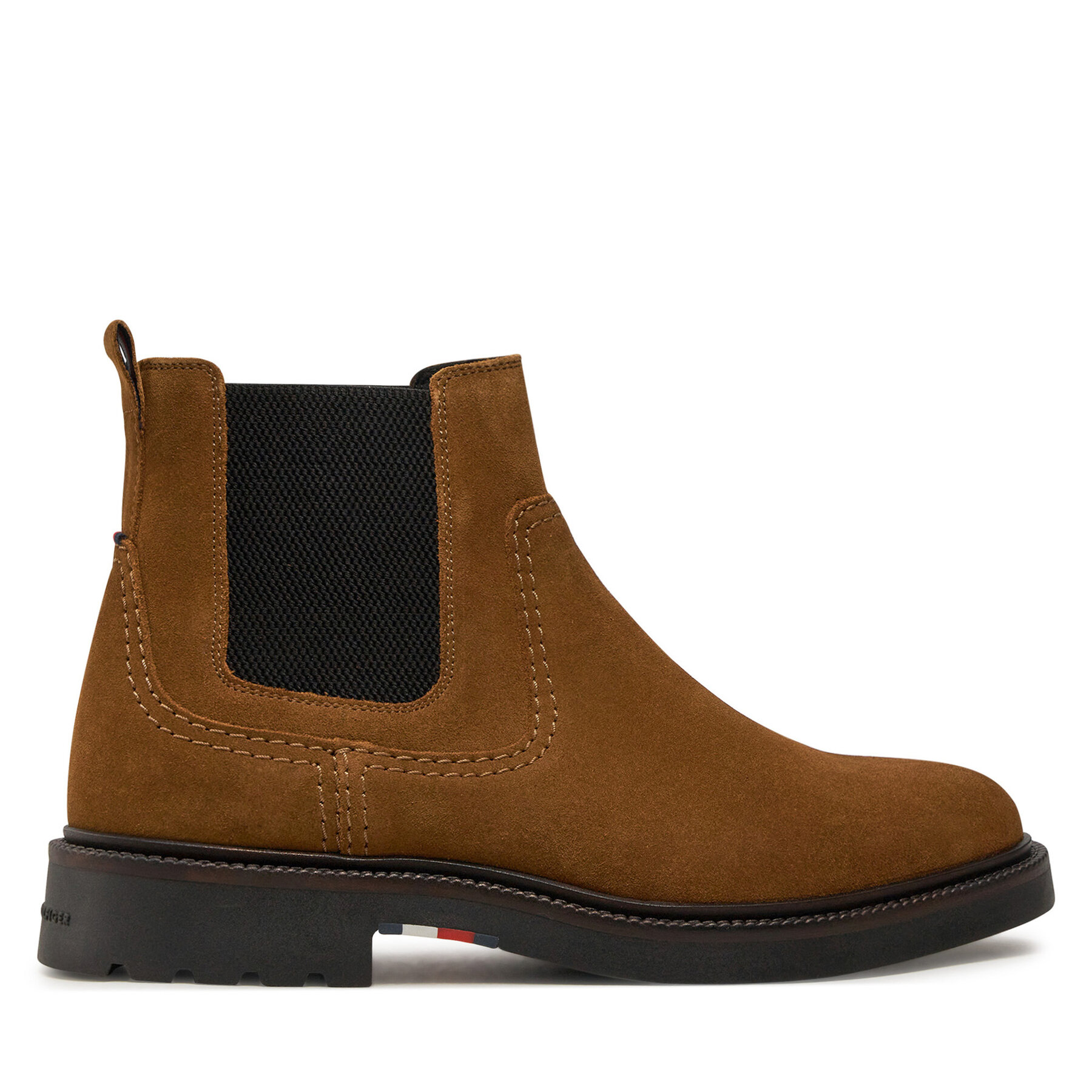 Klassische Stiefeletten Tommy Hilfiger Light Hilfiger Suede Chelsea FM0FM05104 Braun