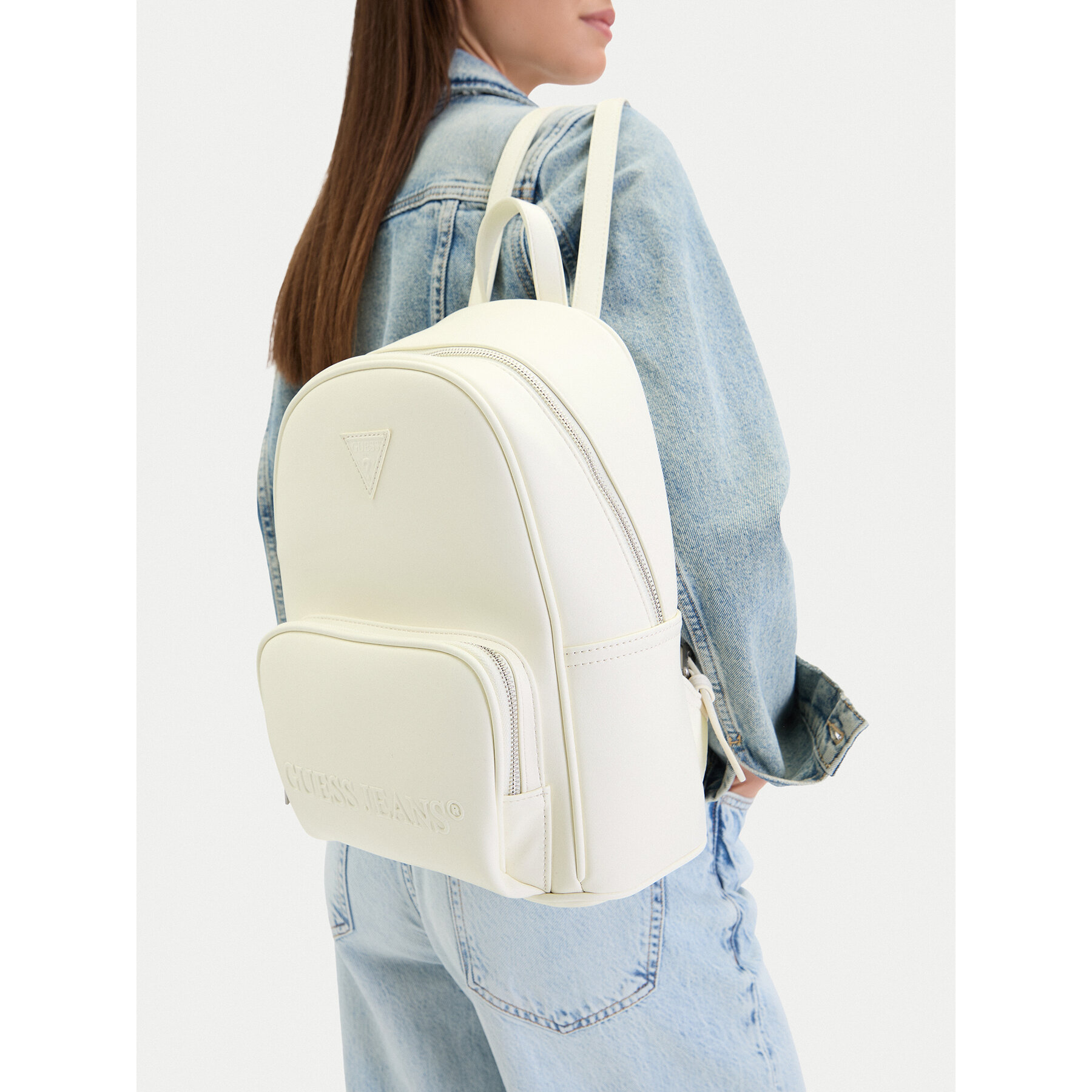 Rucksack Guess Jeans CWBEO-GUESS-B-011-09 Écru