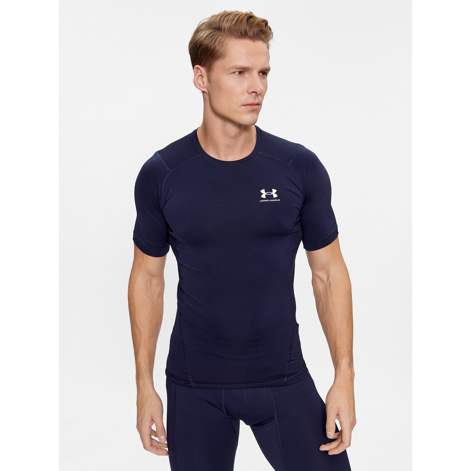 Under Armour T-Shirt Ua Hg Armour Comp Ss 1361518 Dunkelblau Compression Fit