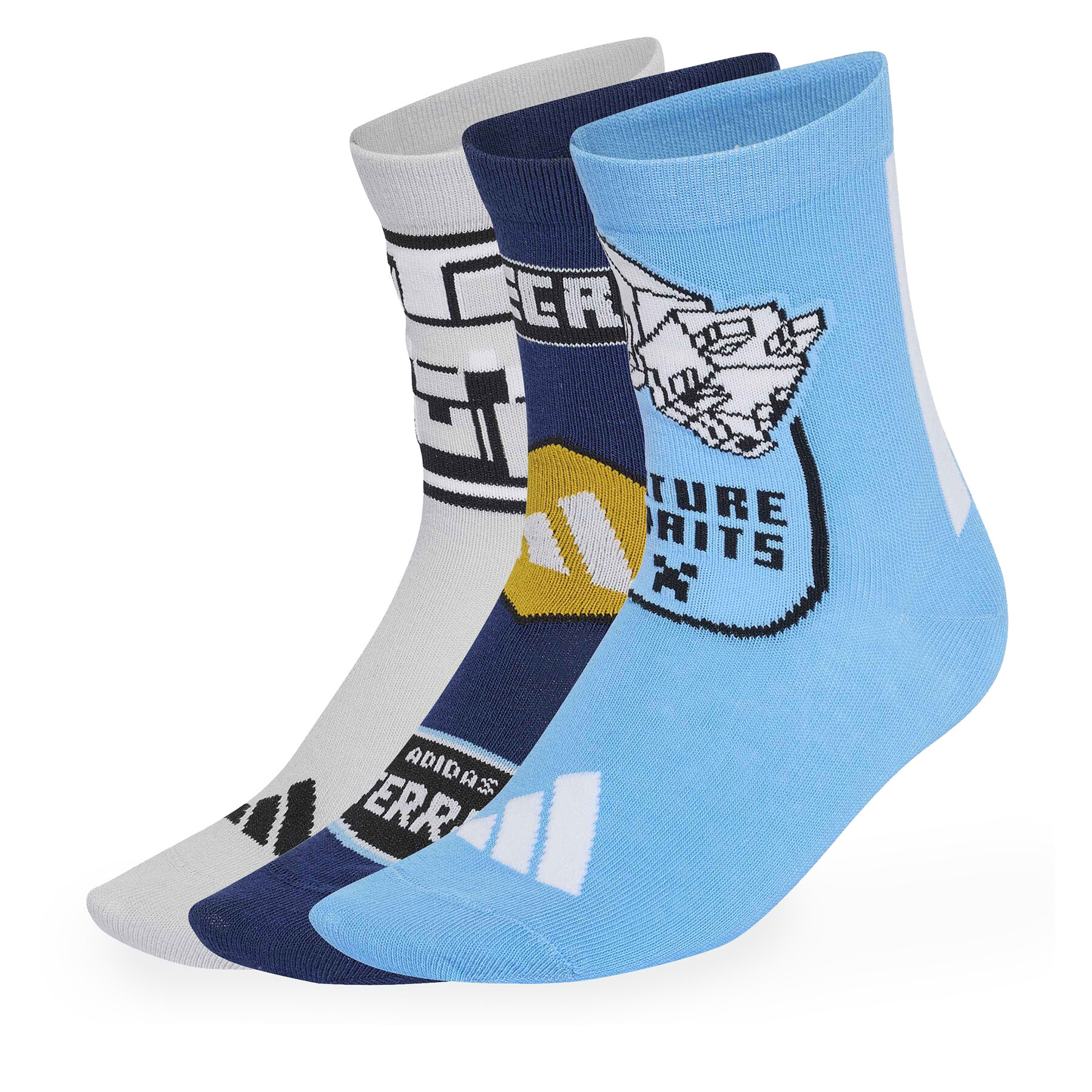 Lange Socken adidas Adidas Minecraft Youth Socks HZ9518 Bunt