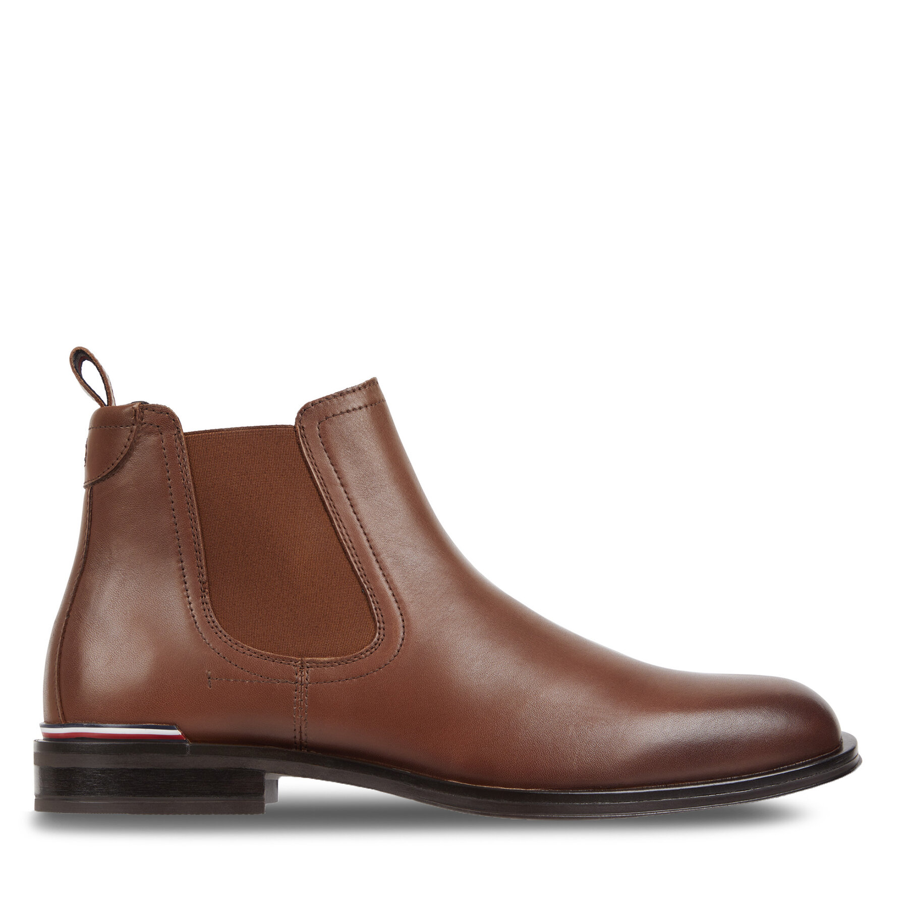 Klassische Stiefeletten Tommy Hilfiger Core Rwb Hilfiger Lth Chelsea FM0FM04806 Braun