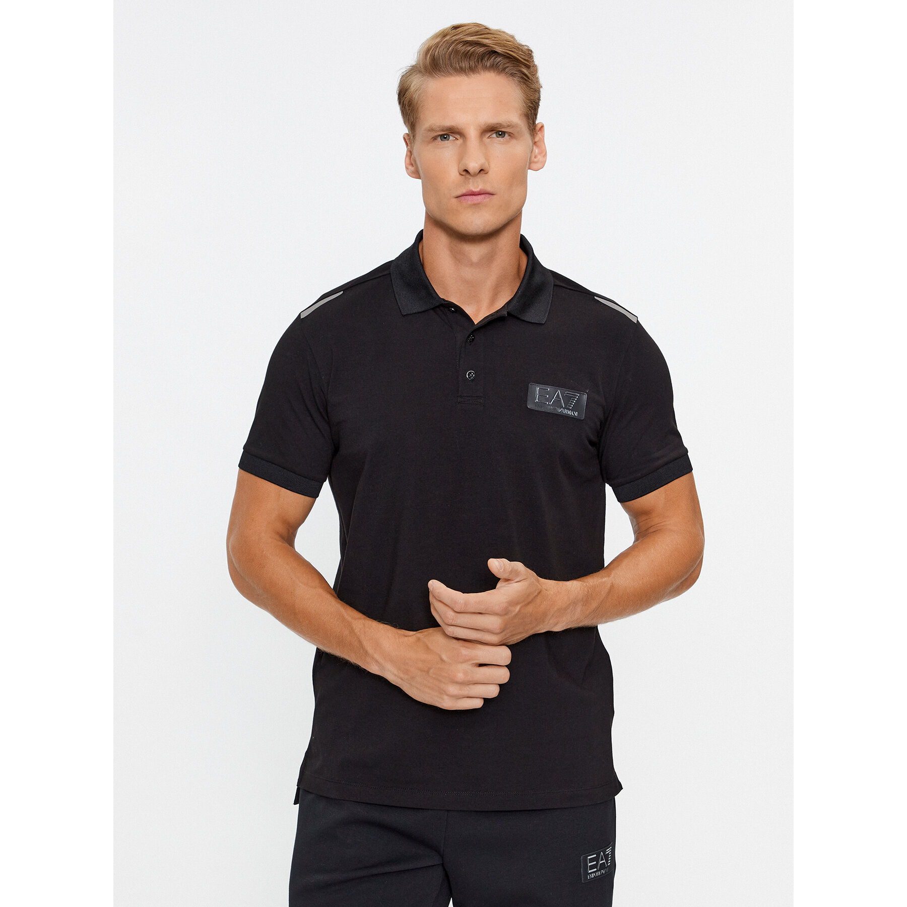 EA7 Emporio Armani Poloshirt 6RPF78 PJBVZ 1200 Schwarz Regular Fit