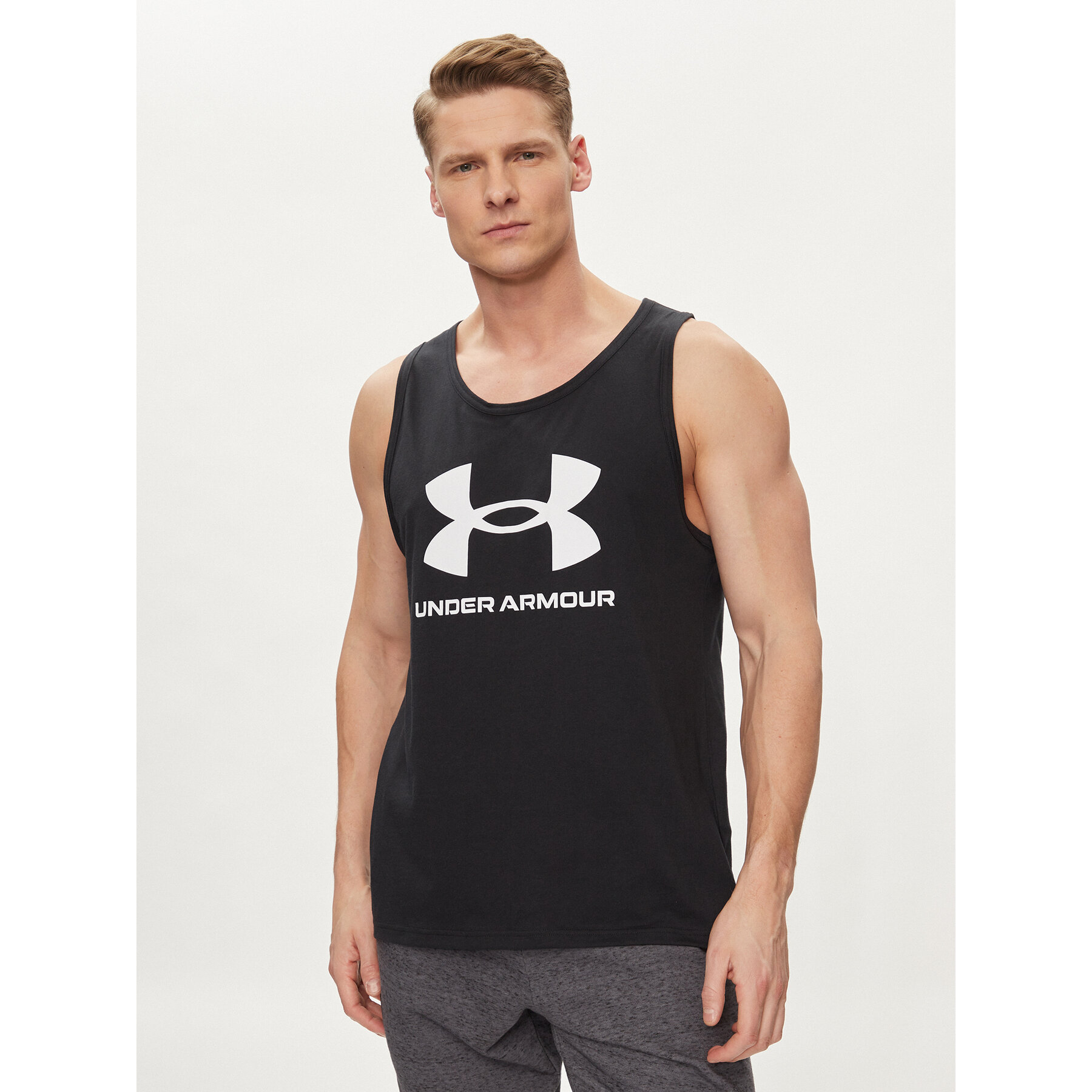Under Armour Tank-Top Ua Sportstyle Logo Tank 1382883-001 Schwarz Loose Fit