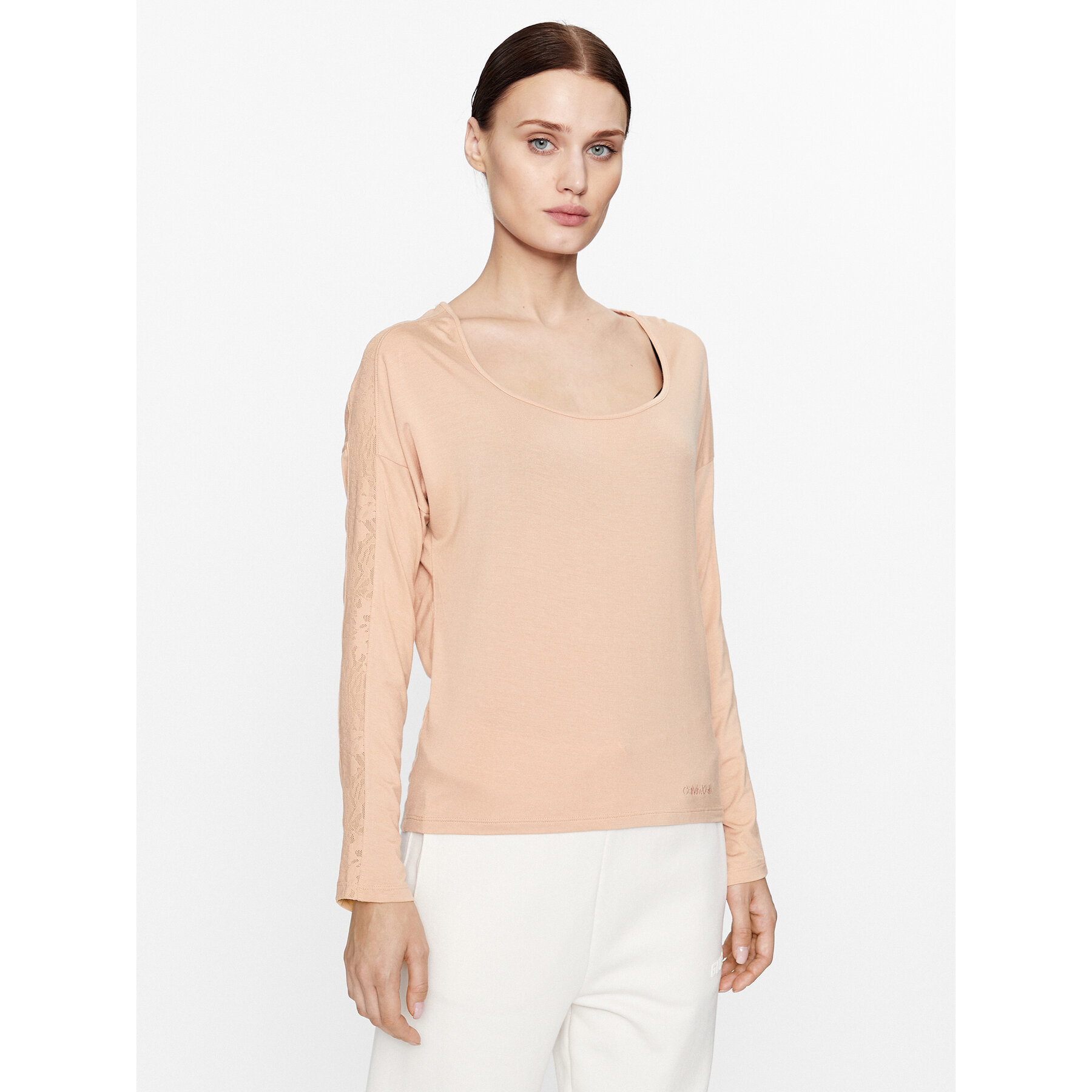 Calvin Klein Underwear Pyjama-T-Shirt 000QS7006E Beige Regular Fit