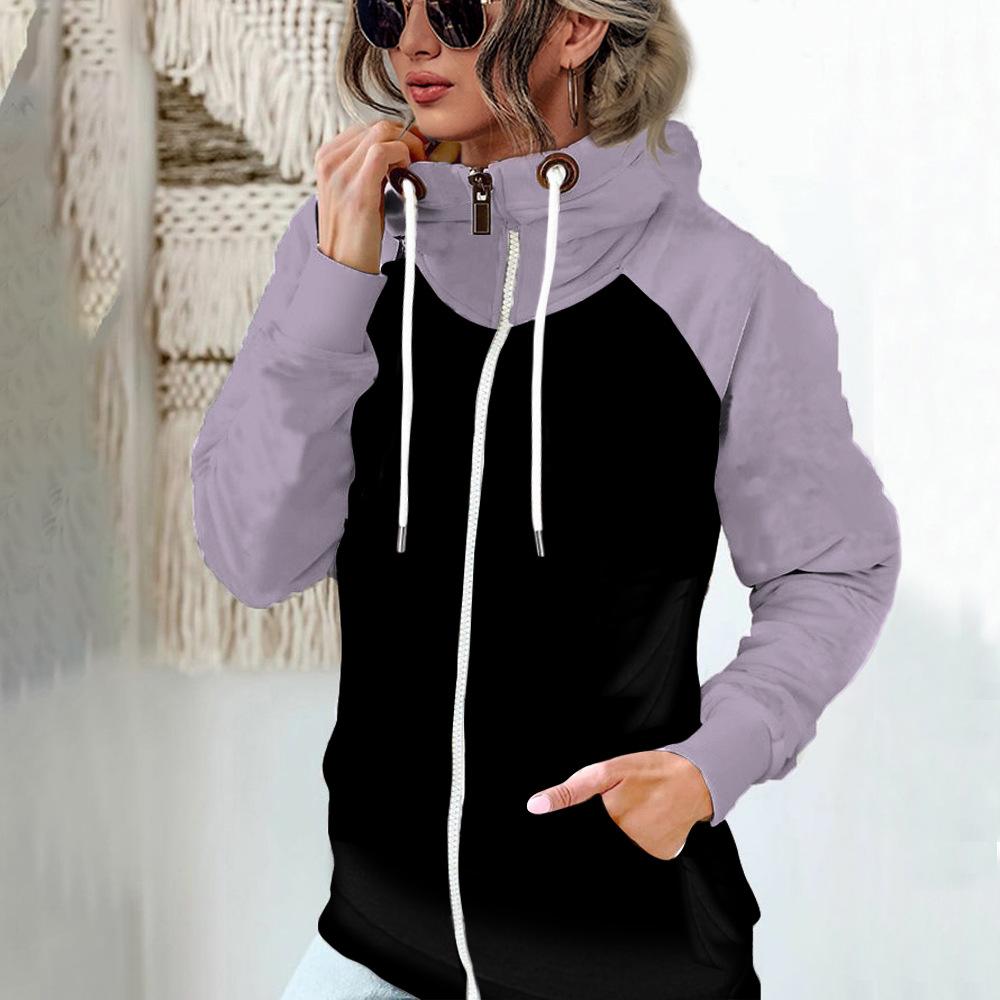 Damen Kleidung Herbst Winter Verdicken Loose Fit Langarm Mantel Casual Mantel Plus Samt XXXXL violett