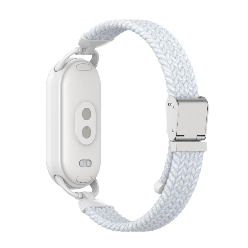 Nylonarmband für Xiaomi Mi Band 10/9/8 Hohe Qualität Atmungsaktives Sportarmband Zubehör für Mi Band 10 NFC Ersatz Uhrenarmband For Mi band 9 weiß