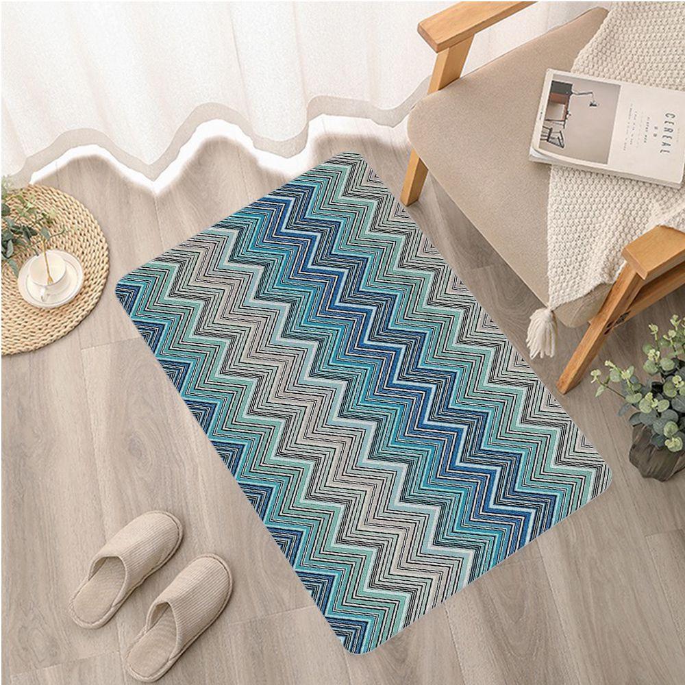 Missoni-Stil Fußmatte für den Eingangsbereich, nordischer Stil, Heim-Fußmatte, gestreifte Wellen, bedruckte Teppiche für Schlafzimmer, Wohnzimmer, Flur, Haushaltsdekoration, Teppiche 80x160cm