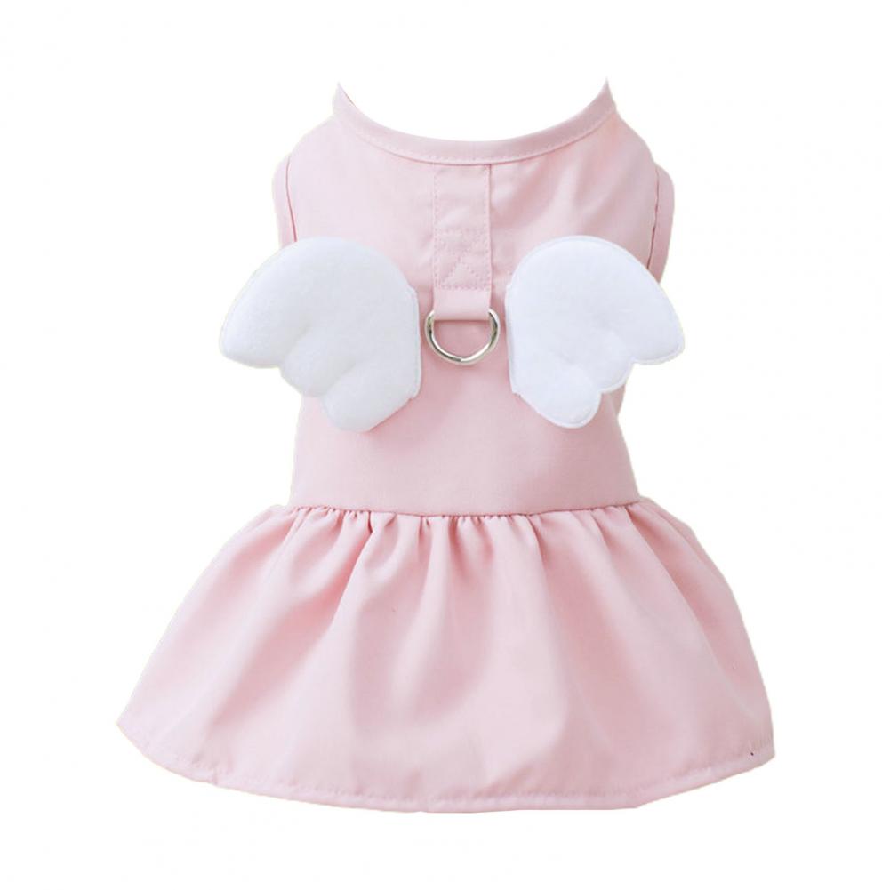 Elegantes Haustierkleid für kleine Hunde, Engelsflügel, Tank, ärmellos, Baumwolle, Haustierkleid für Welpen, Katzen, Prinzessin, Haustier, Hundekleidung L