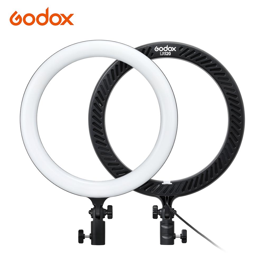Godox LR120 12 Zoll LED-Ringlicht Studiofotografie Aufhelllicht 3000K-6000K Bi-Color schwarz