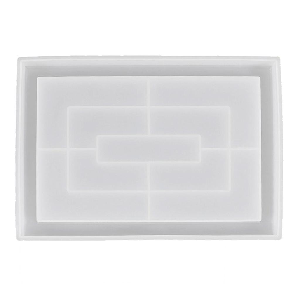 Rechteckige Blumentopf-Tablett-Epoxidharz-Form, Aufbewahrungsteller, Essteller-Form, große Platte, Harzgussform, Bastelwerkzeug