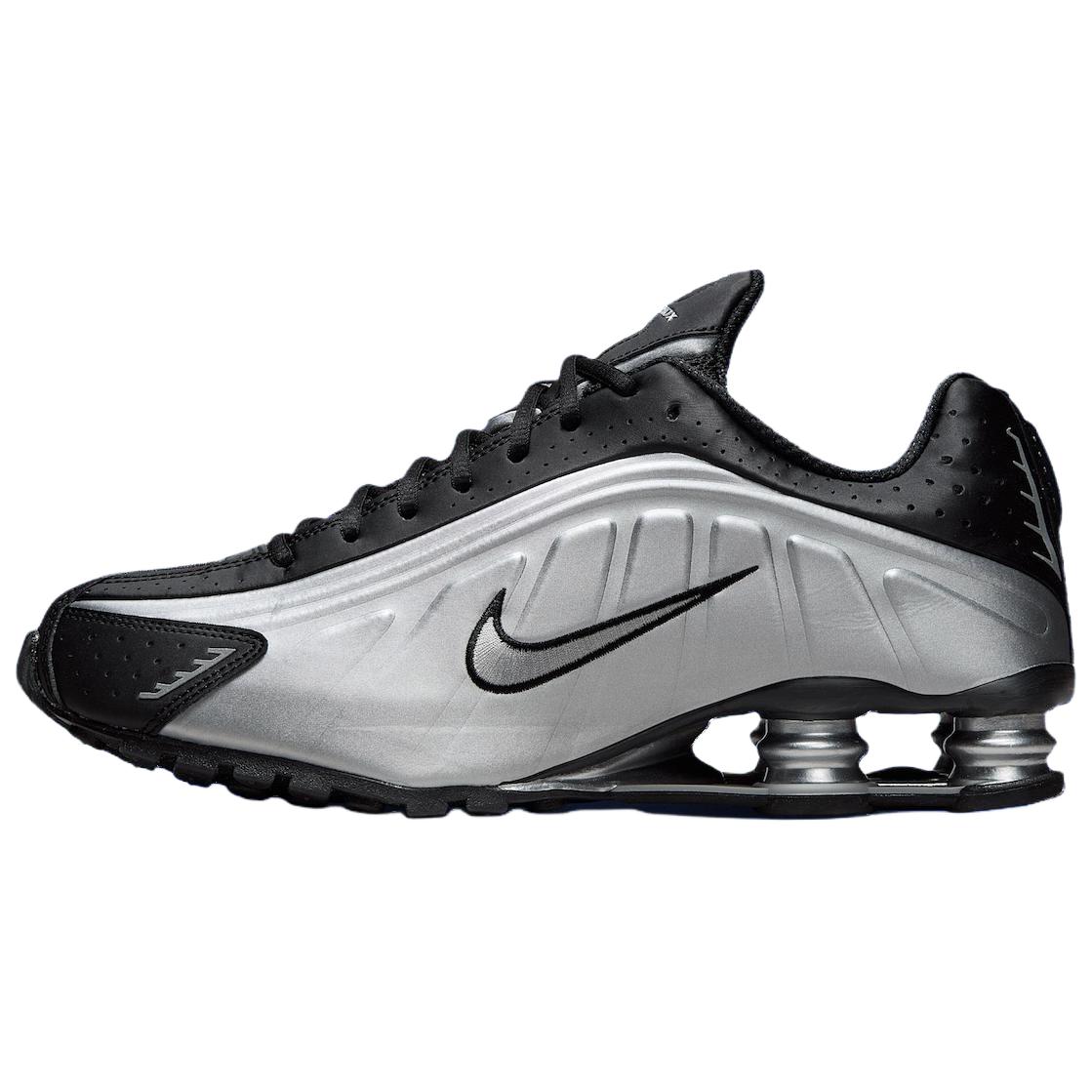 Nike Shox R4 Metallic Silver Schwarz Unisex Sneaker HQ1988-007 42
