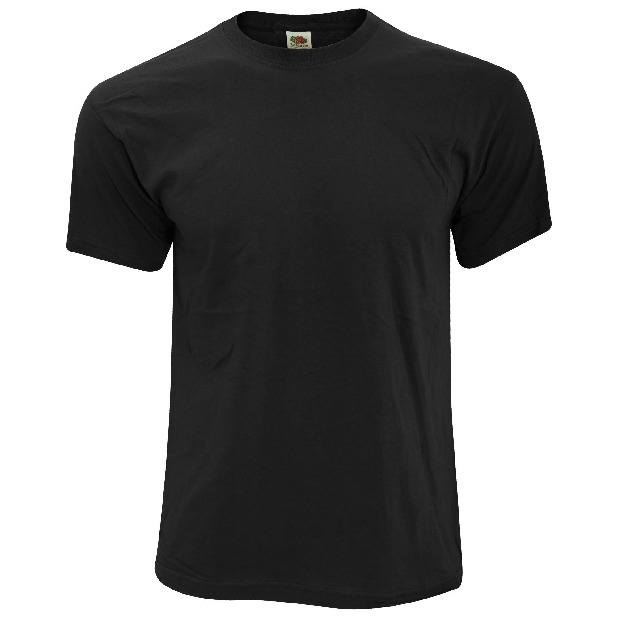 Fruit Of The Loom Herren Original T-Shirt 5XL schwarz