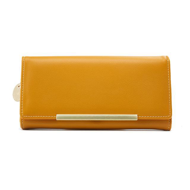 Damen-Geldbörsen, Leder, Luxus-Geldbörse, viele Abteilungen, Damen-Geldbörsen, Kartenhalter, Geldbörse, weibliche Geldbörsen, lange Clutch, Carteras gelb