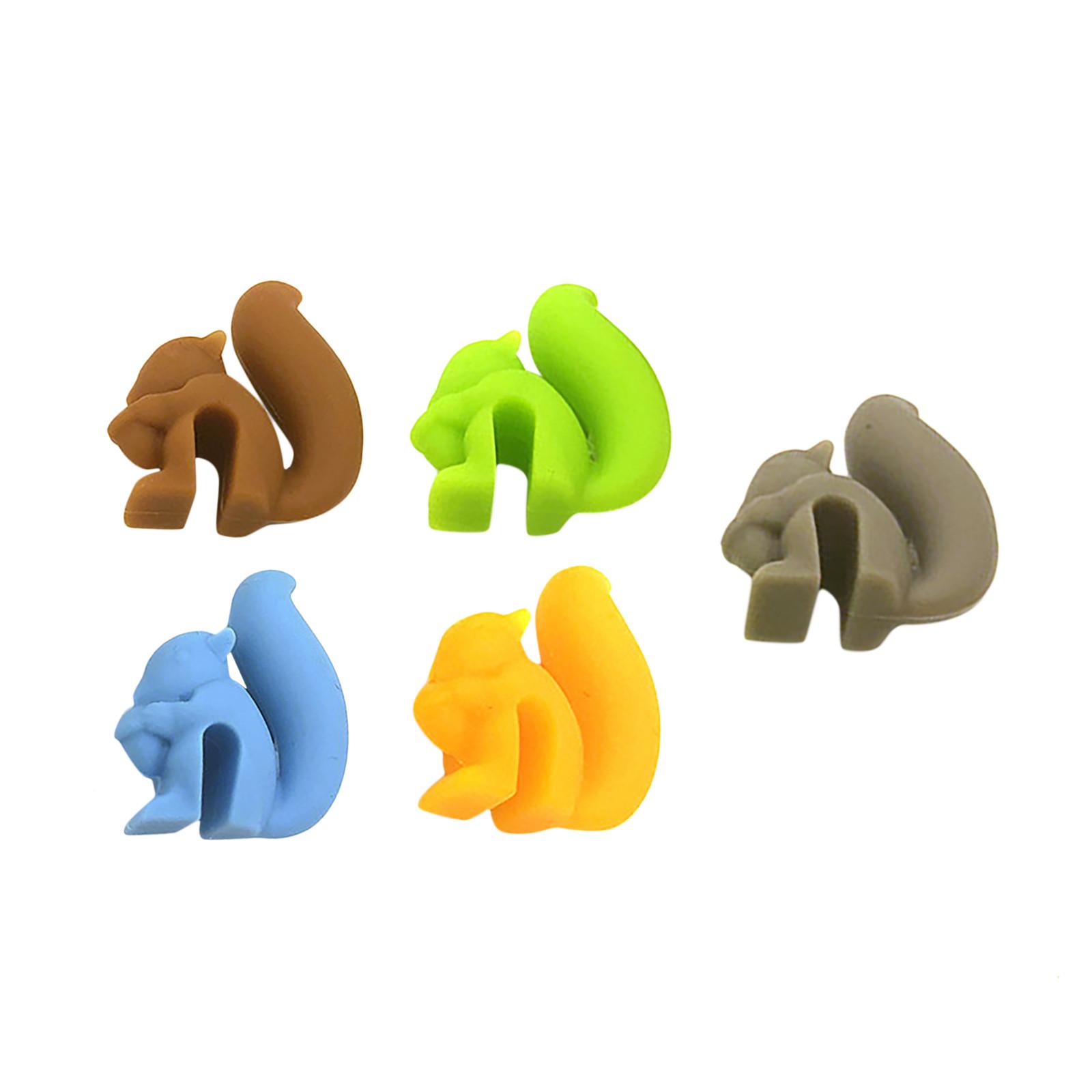 5 Stück/Set Eichhörnchen Teebeutel Hängehalter Tasse Silikon Tasse Küchenhelfer