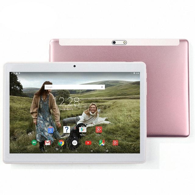 Tablet PC 10,1 Zoll Android 11 Octa Core 4GB/64GB Tablet 3G LTE Telefonanruf GPS 1280*800 IPS mit Abdeckung Fall Add keyboard case rose gold
