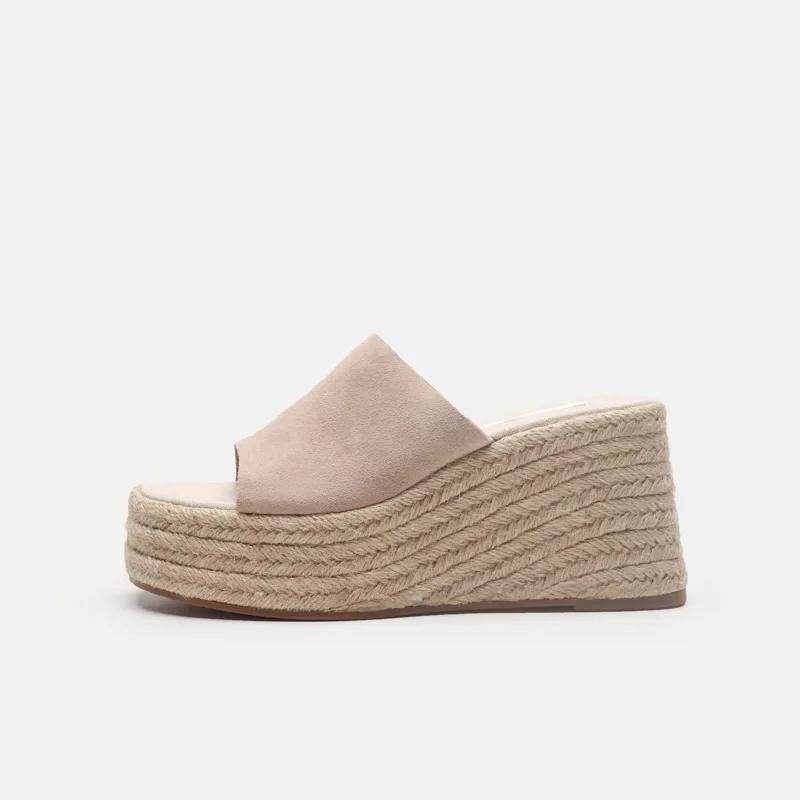 Keilsandalen Damen Sommer Slope Heel Transparente Hausschuhe für Frauen Außen Plateau Hausschuhe Damenschuhe Übergrößen 44 35