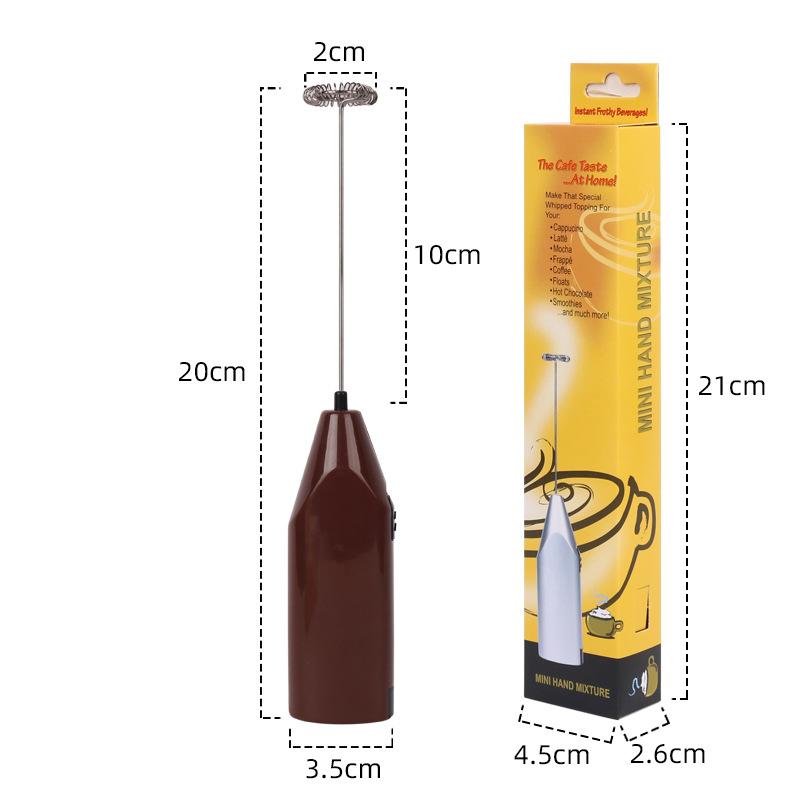 Mini Elektrische Milch Schäumer Mixer Drahtlose Kaffee Schneebesen Mixer Hand Egg Beater Cappuccino Mixer-düse Küche Schneebesen Werkzeuge kaffeebraun