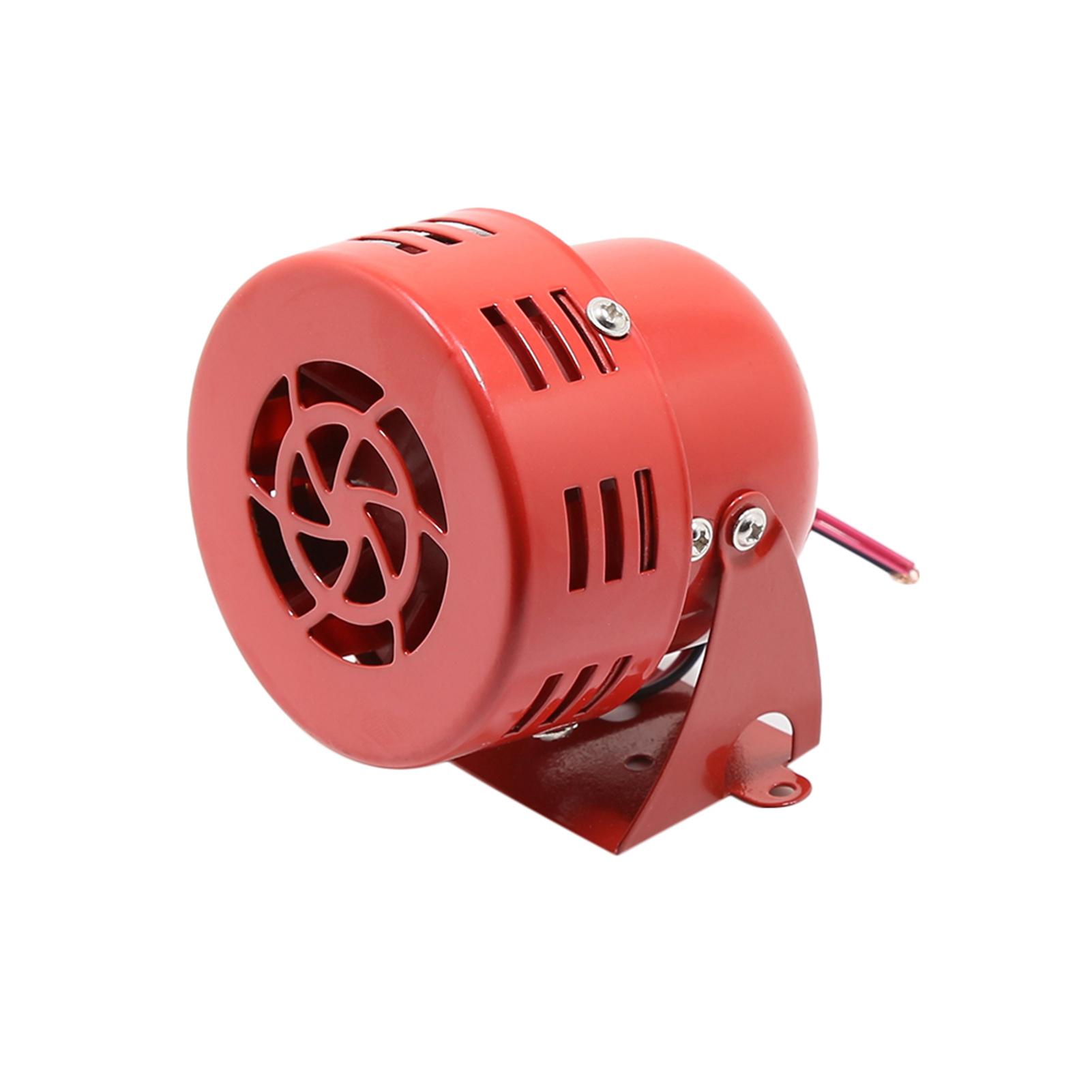 Lautstarke Hupe, 12 V, 105 dB, Elektroauto, angetriebener Bremsmotor, Luftangriffssirene, Alarm, laut, 50er-Jahre, Rot rot