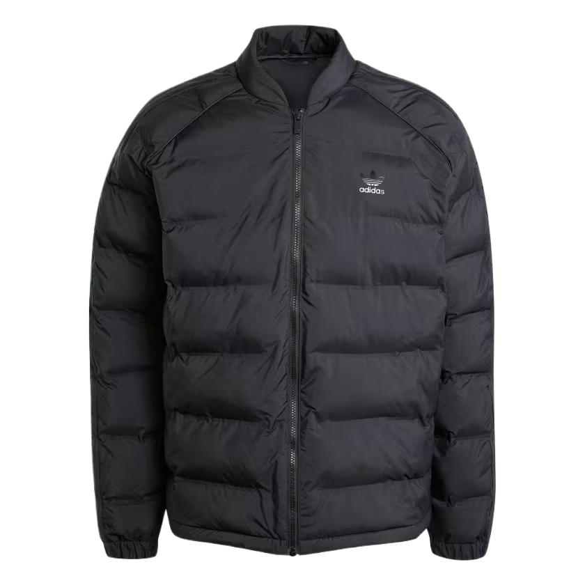 Adidas Originals SST Einfarbiges Logo-Muster Outdoor Lässig Sportlich Warm Reißverschluss Stehkragen Jacke Herren Jacke Schwarz IZ1841 M